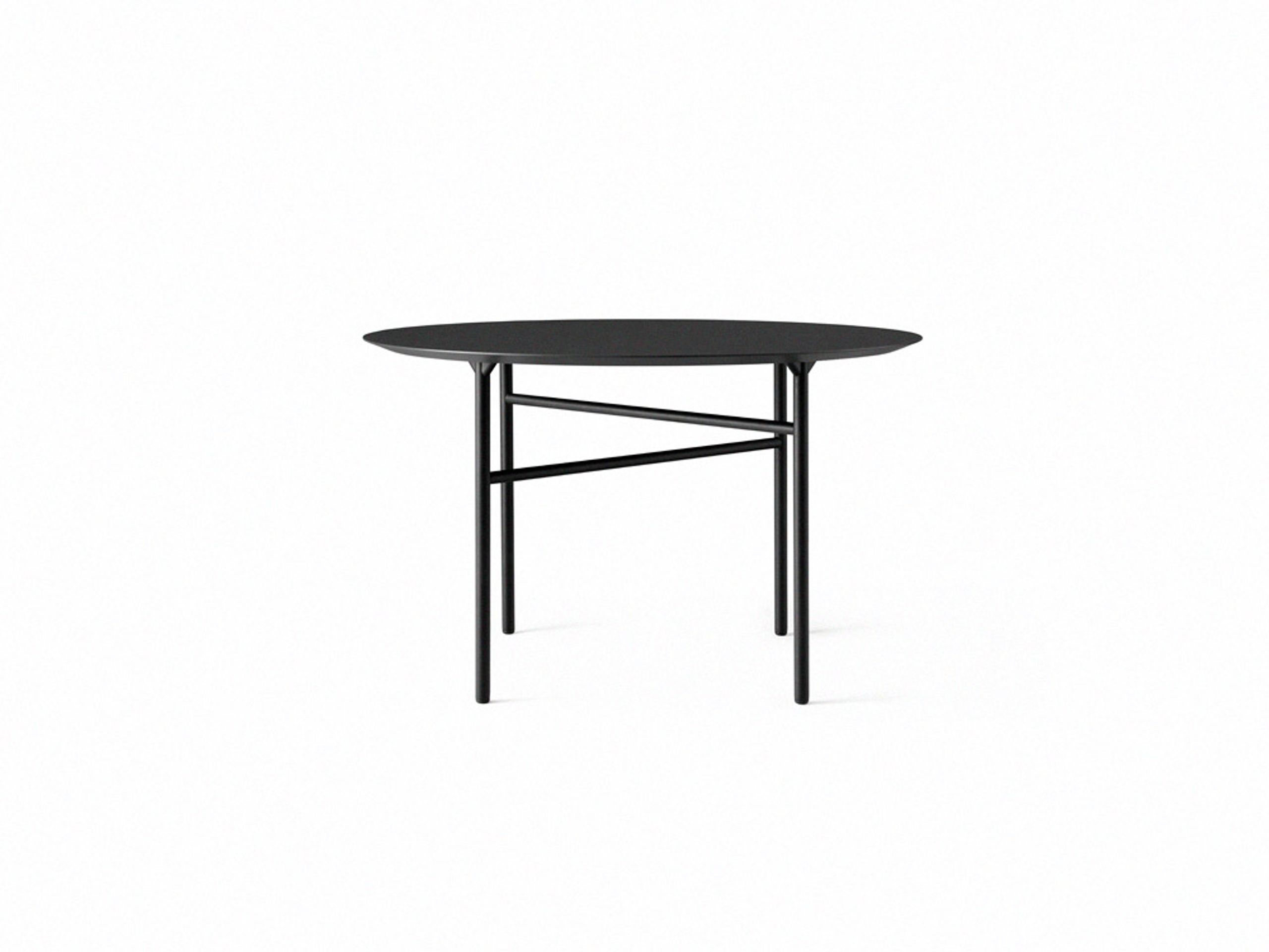 MENU - Dining Table - Snaregade Round Dining Table - Black/Charcoal Linoleum - Ø120