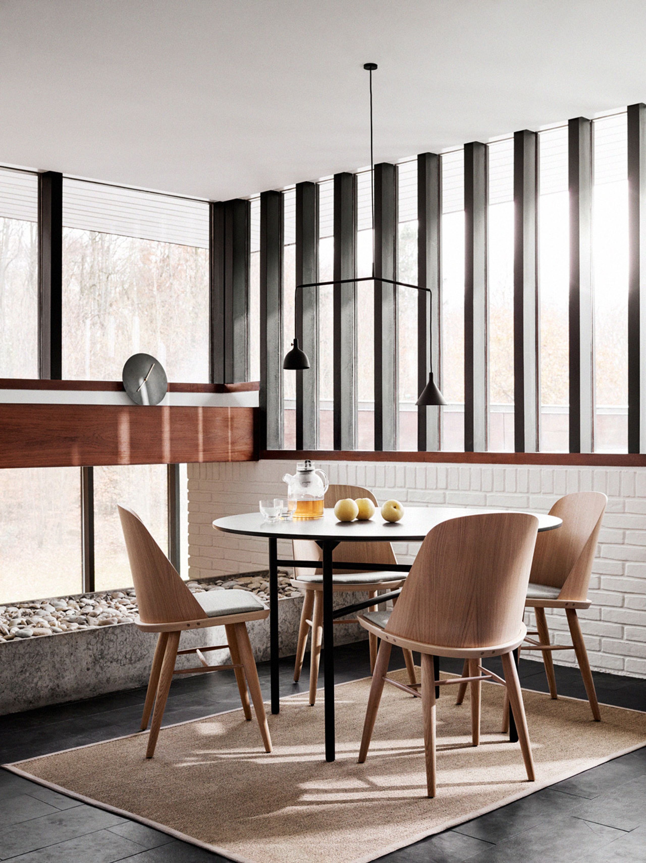 MENU - Dining Table - Snaregade Round Dining Table - Black/Charcoal Linoleum - Ø120