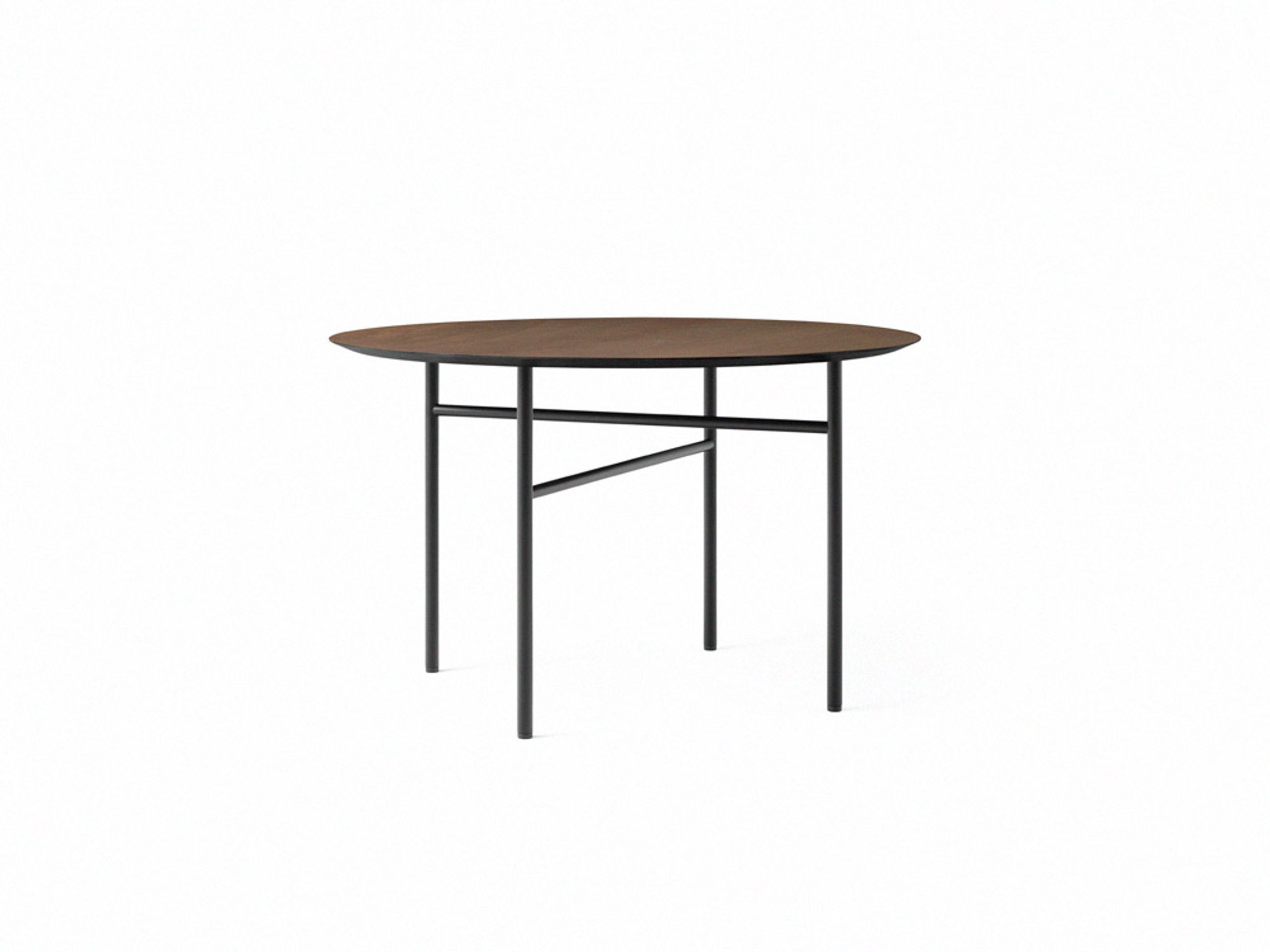 MENU - Spisebord - Snaregade Round Dining Table - Black/Dark Stained Oak - Ø120