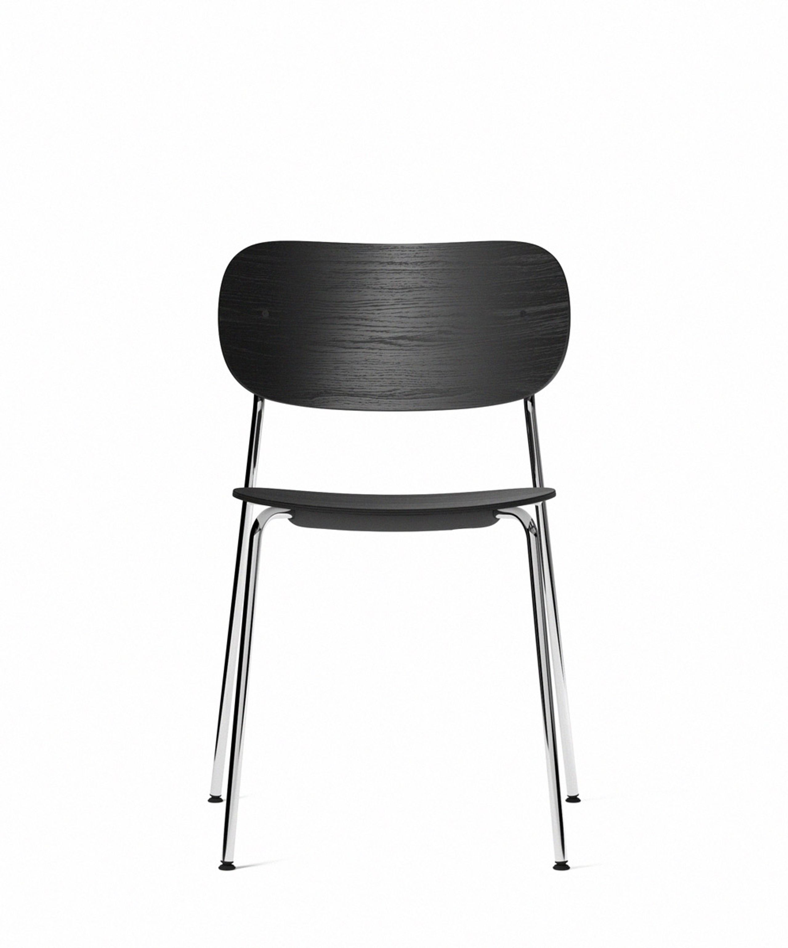 MENU - Chair - Co Chair / Chrome Base - Solid Black Oak