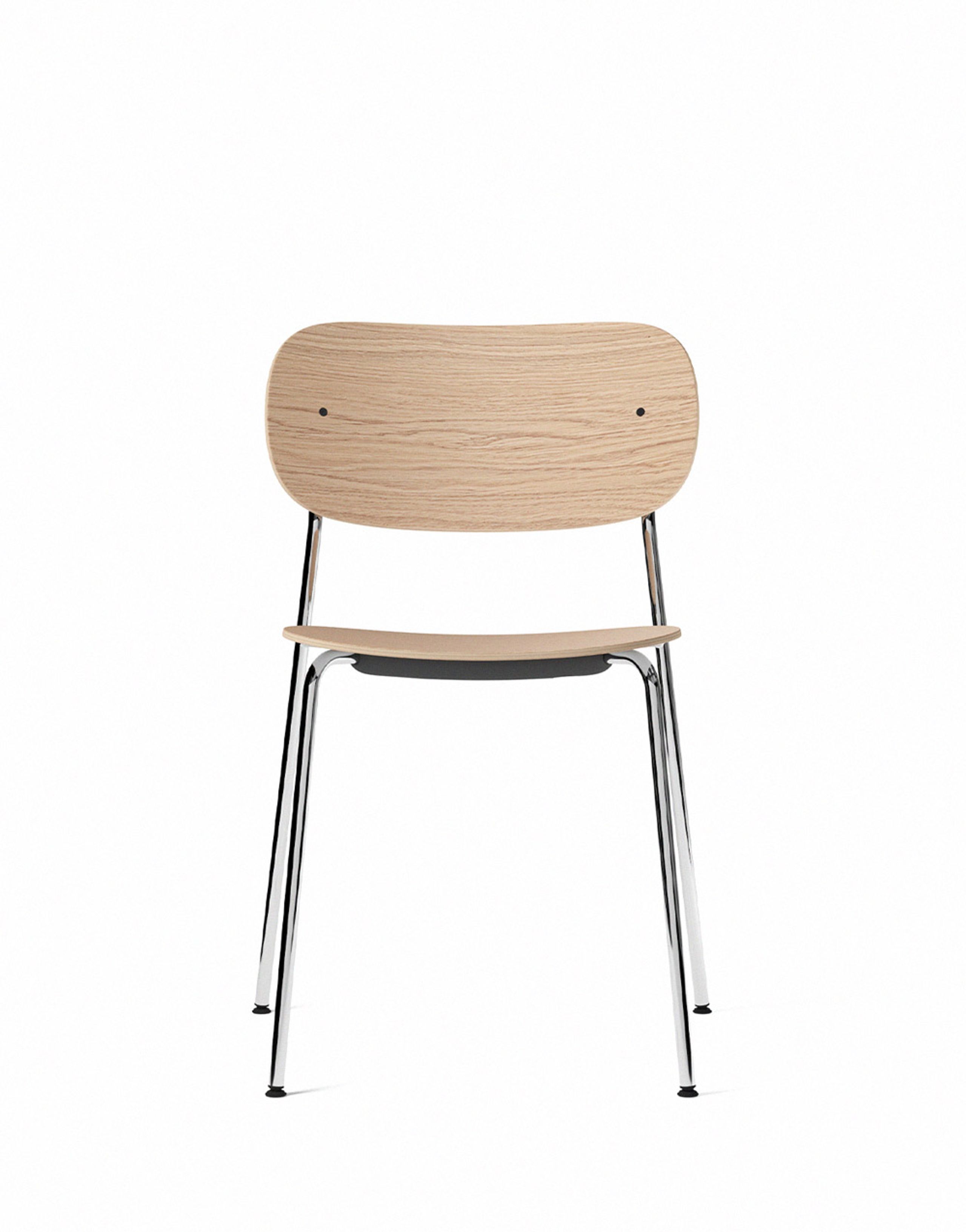 MENU - Stoel - Co Chair / Chrome Base - Solid Natural Oak