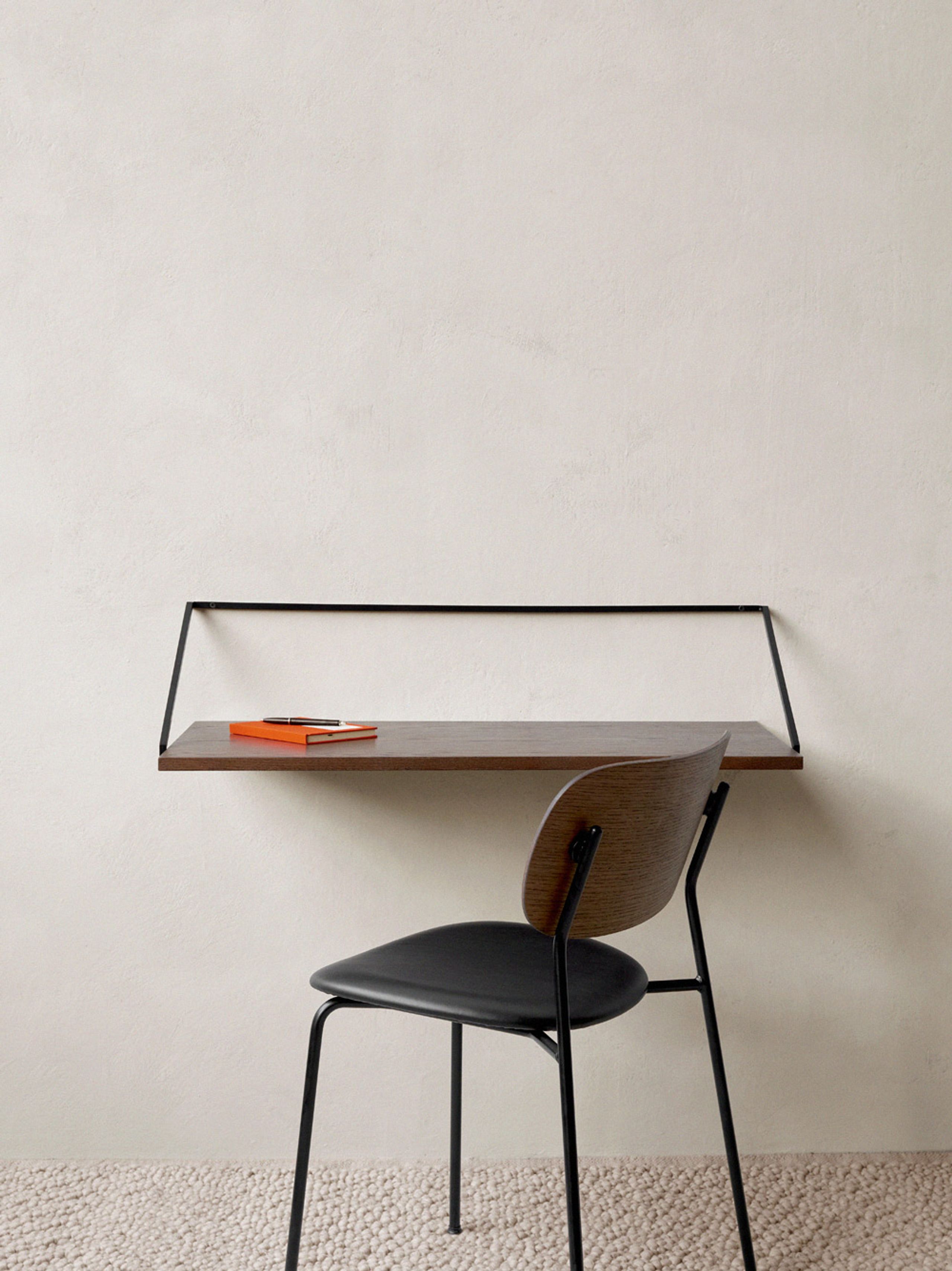 MENU - Chaise - Co Chair / Chrome Base - Upholstery: Doppiopanama T14012/001 / Black Oak