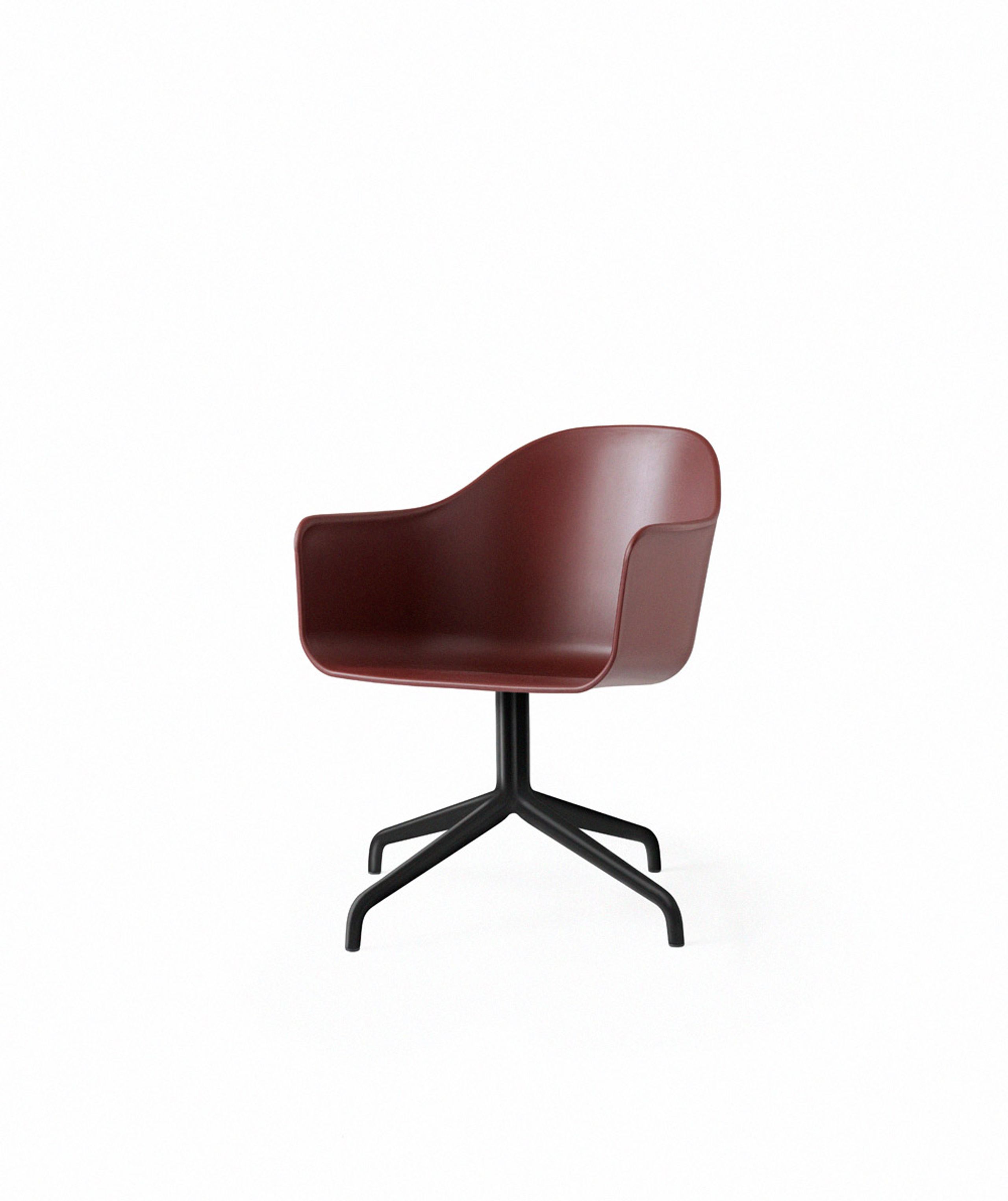 MENU - Chaise - Harbour Dining Chair / Black Star Base w. Swivel - Burned Red