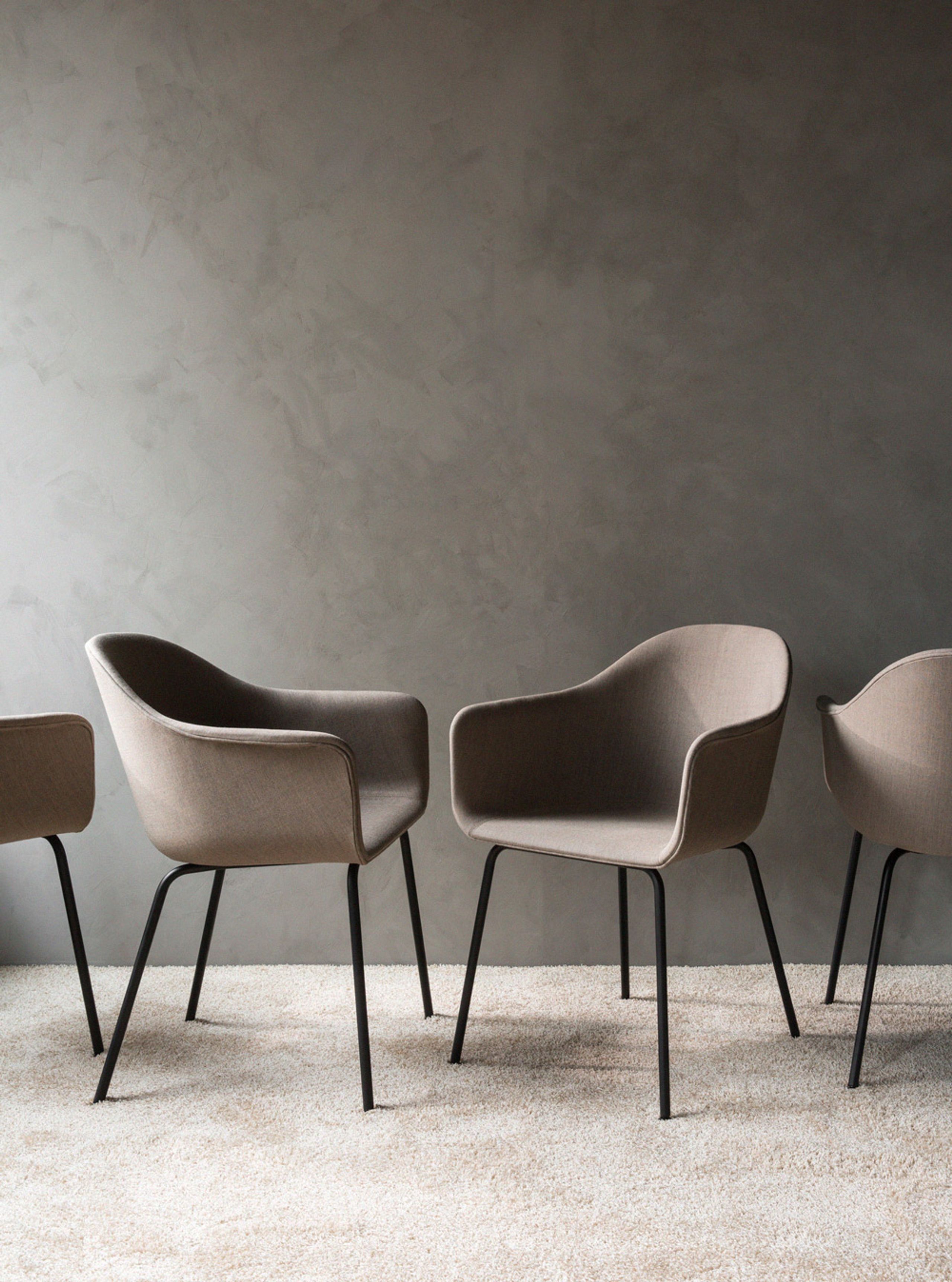 MENU - Chair - Harbour Dining Chair / Black Steel Base - Black