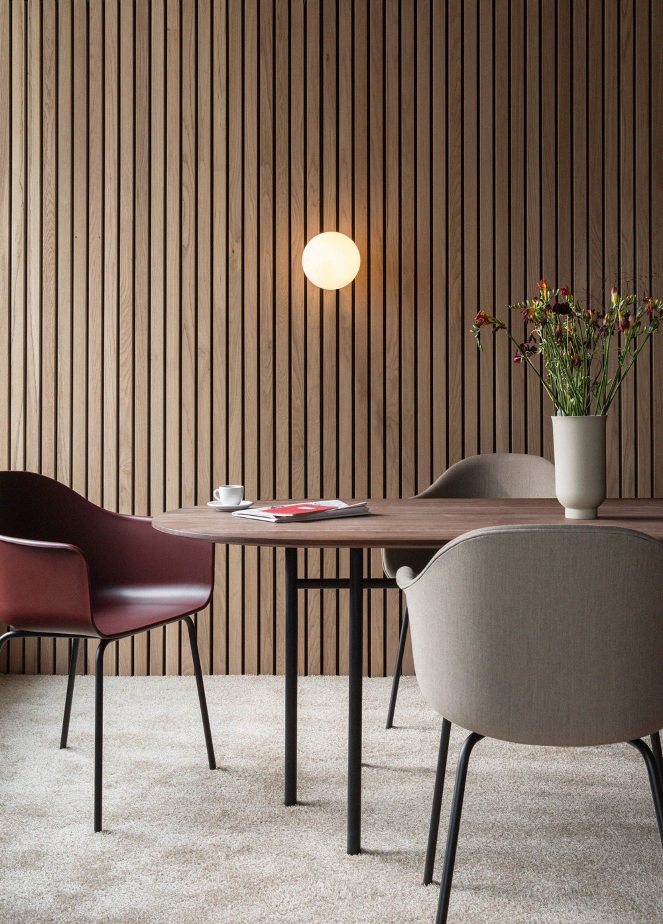 MENU - Chair - Harbour Dining Chair / Black Steel Base - Black