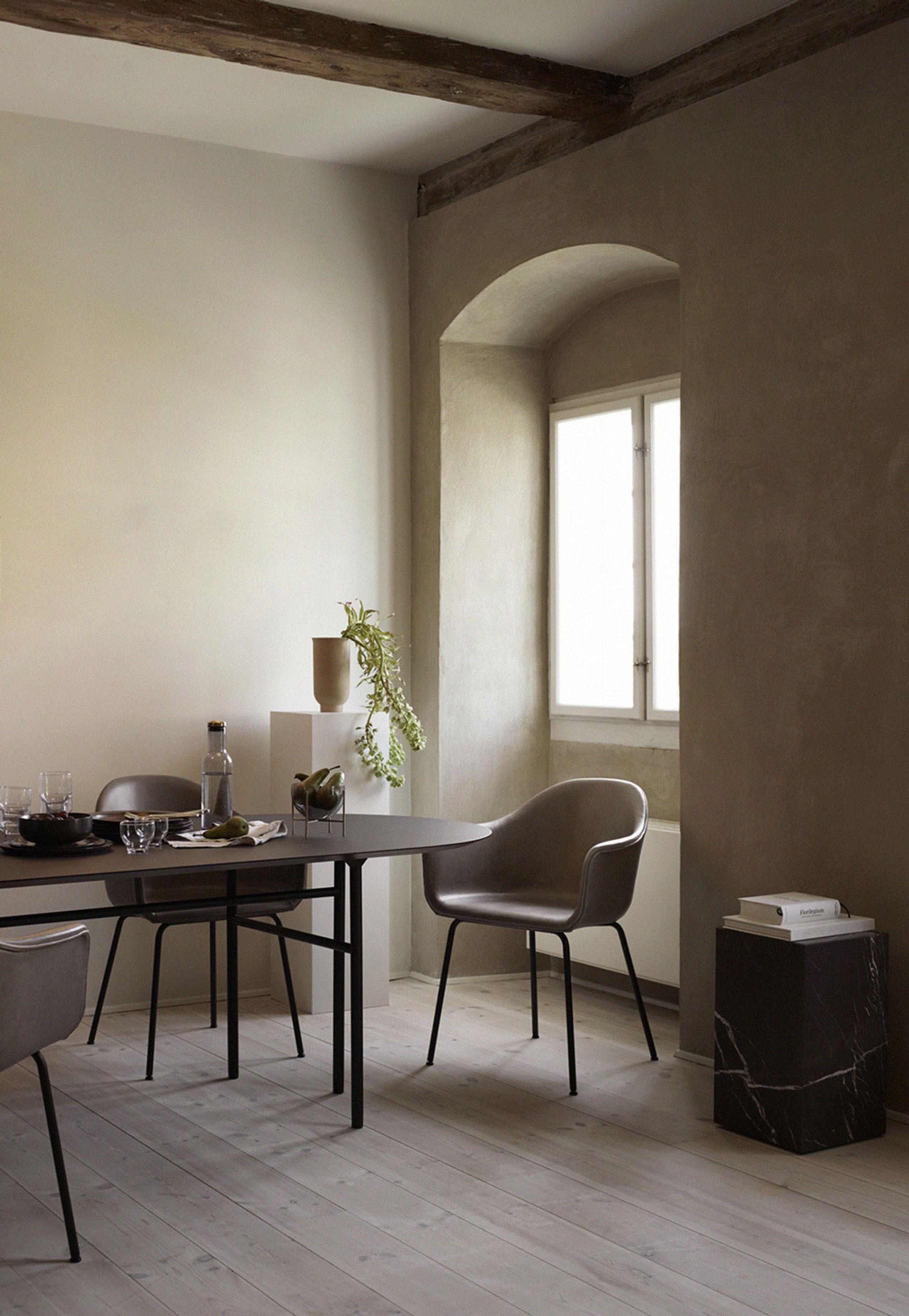 MENU - Stuhl - Harbour Dining Chair / Black Steel Base - Khaki