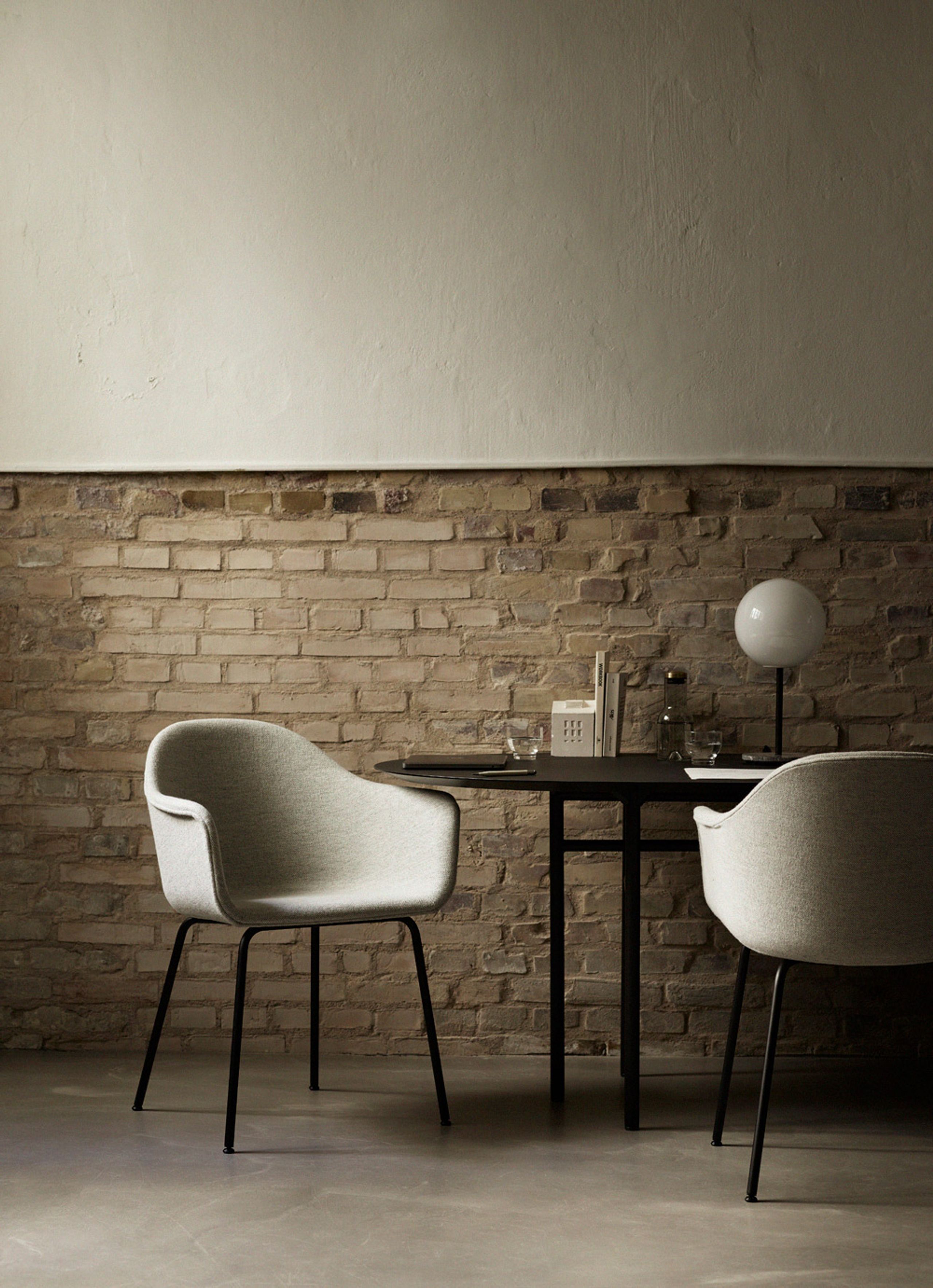 MENU - Chair - Harbour Dining Chair / Black Steel Base - Olive