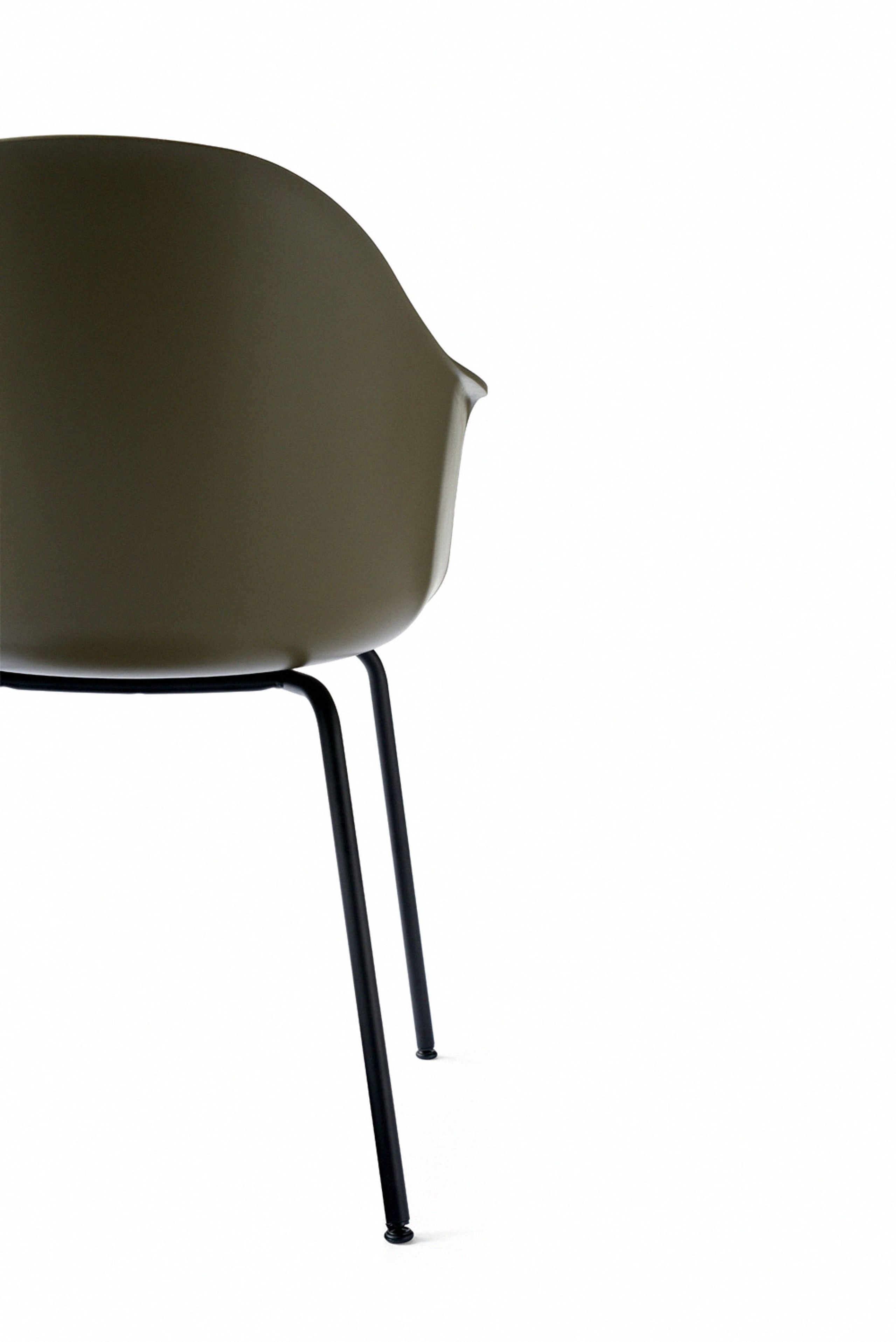MENU - Chair - Harbour Dining Chair / Black Steel Base - Olive