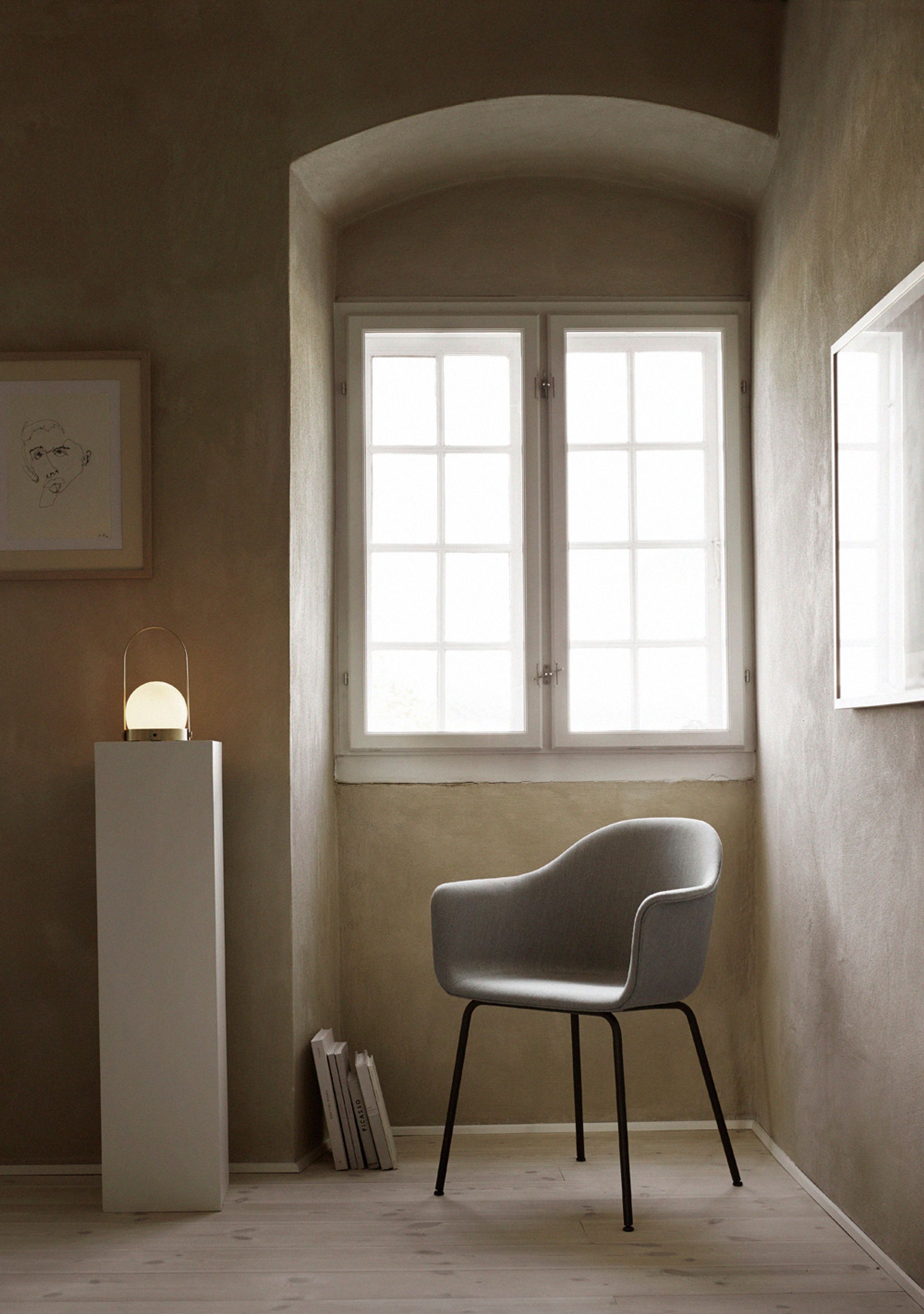 MENU - Chair - Harbour Dining Chair / Black Steel Base - Olive