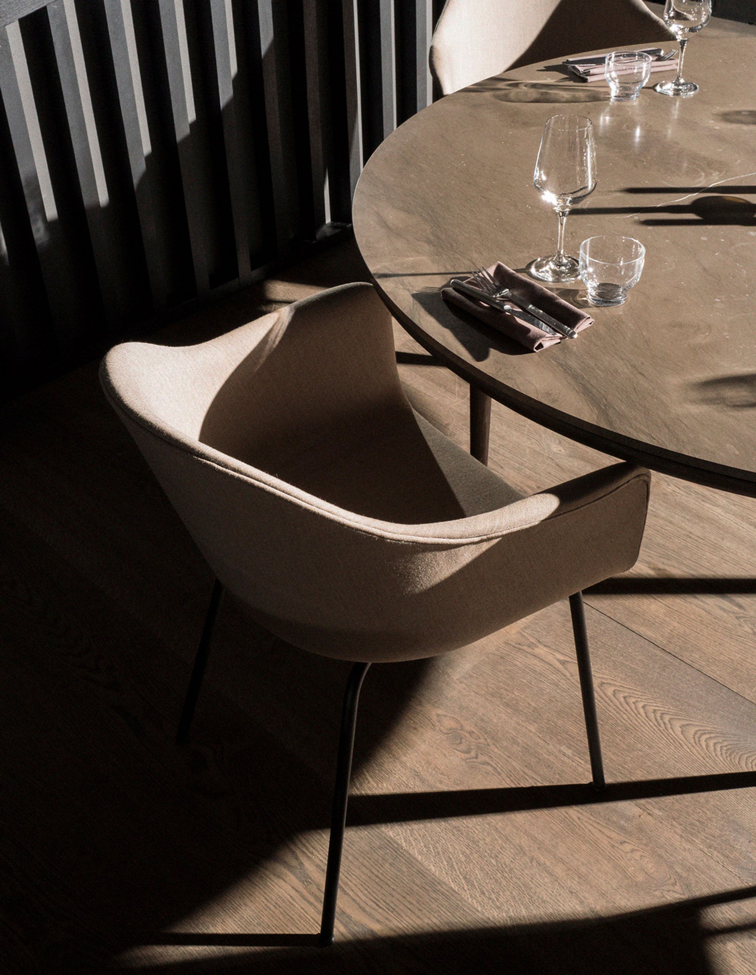 MENU - Chair - Harbour Dining Chair / Black Steel Base - Upholstery: Dakar 0842