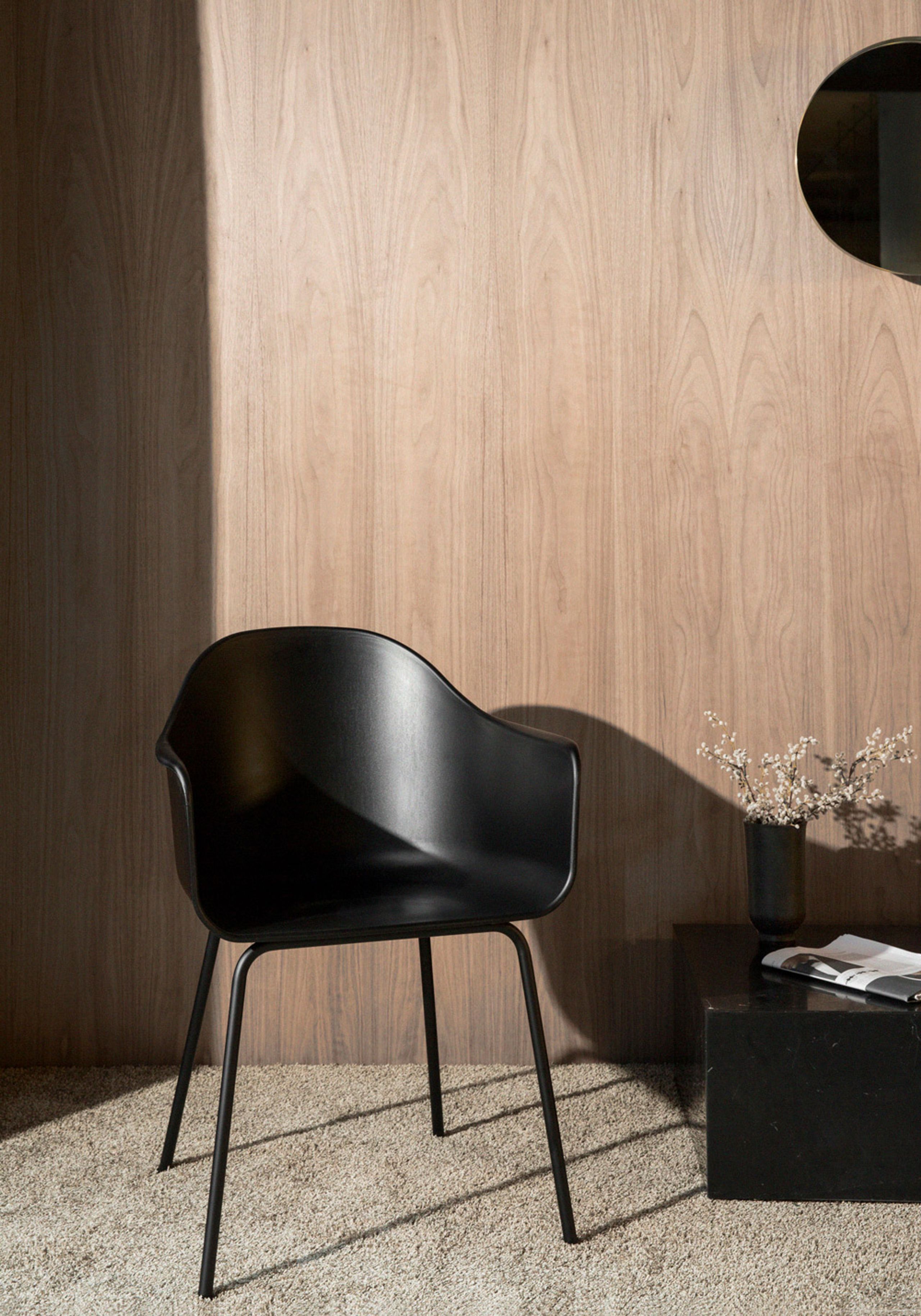 MENU - Chair - Harbour Dining Chair / Black Steel Base - Upholstery: Dakar 0842