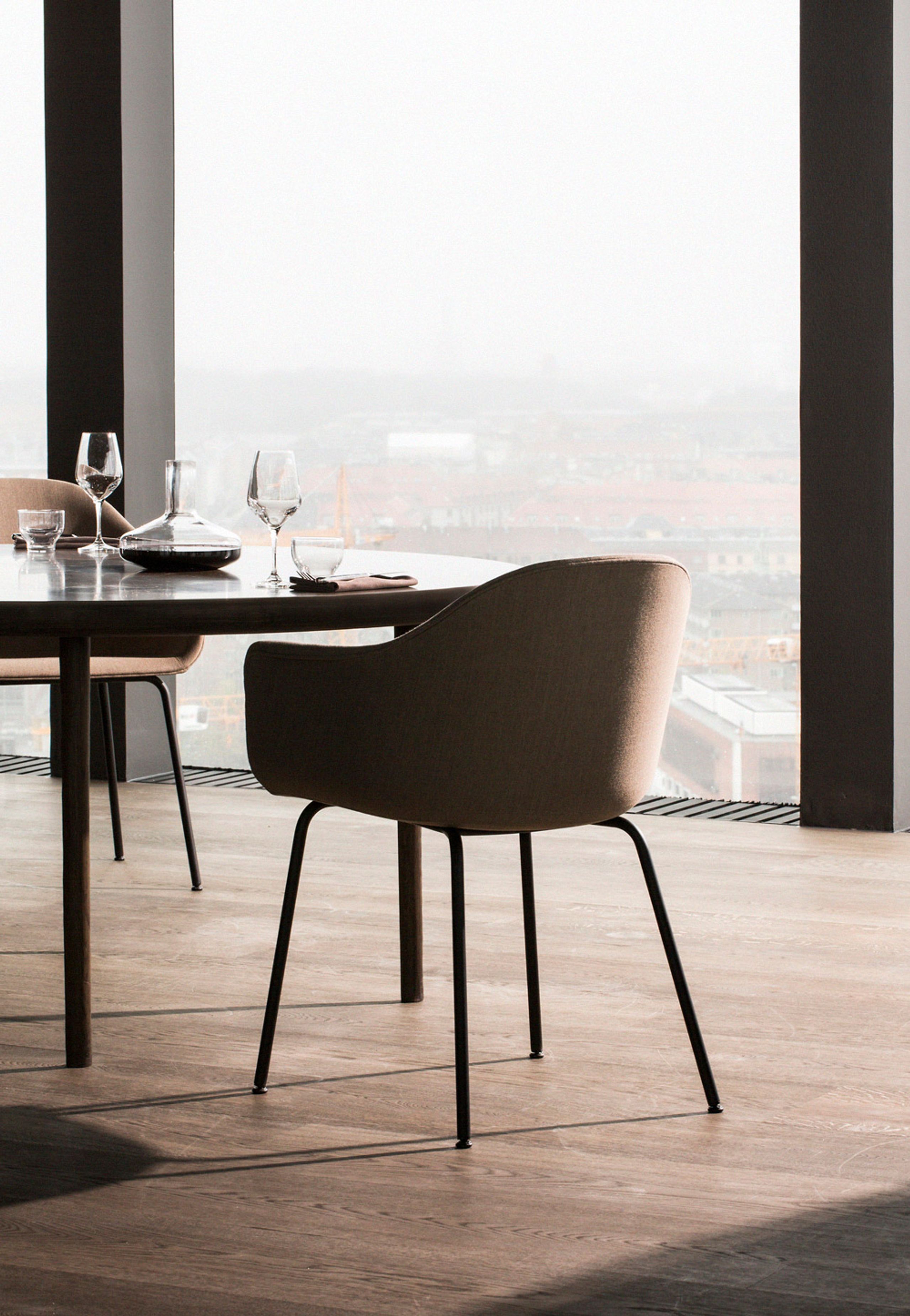 MENU - Chair - Harbour Dining Chair / Black Steel Base - Upholstery: Dakar 0842