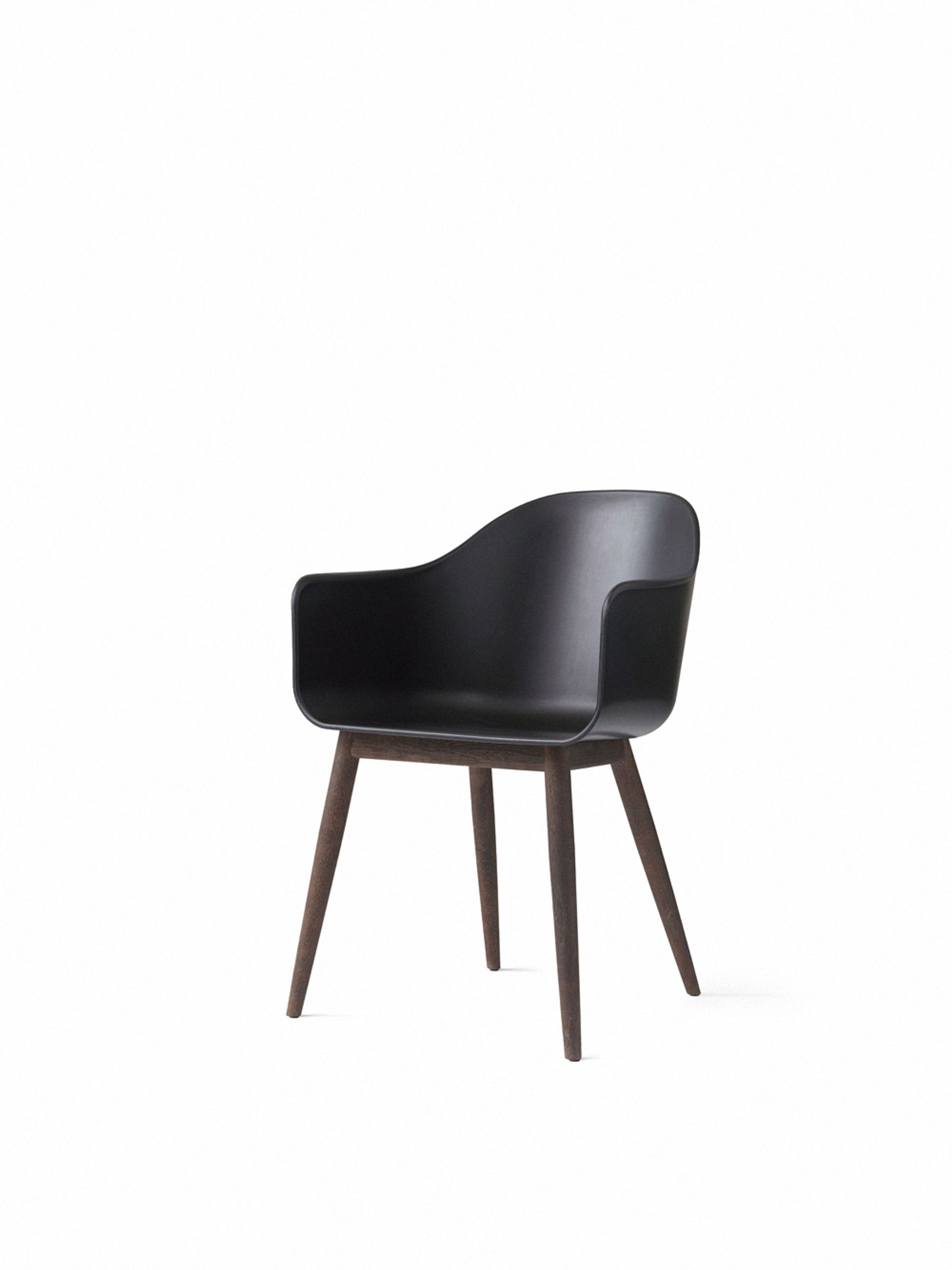 MENU - Stol - Harbour Dining Chair / Dark Stained Oak Base - Black