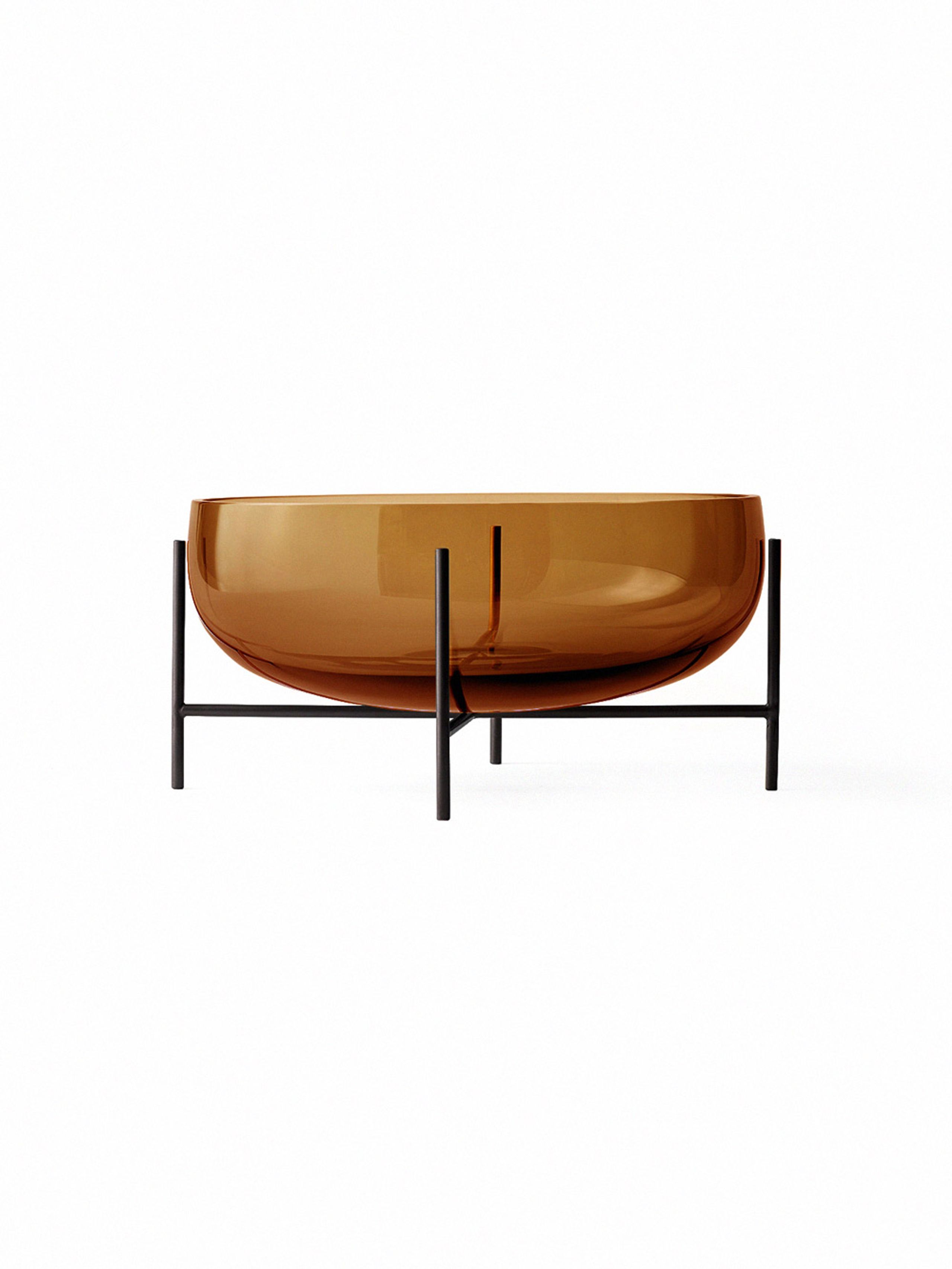 MENU - Vase - Èchasse Bowl - Large - Amber / Bronzed Brass