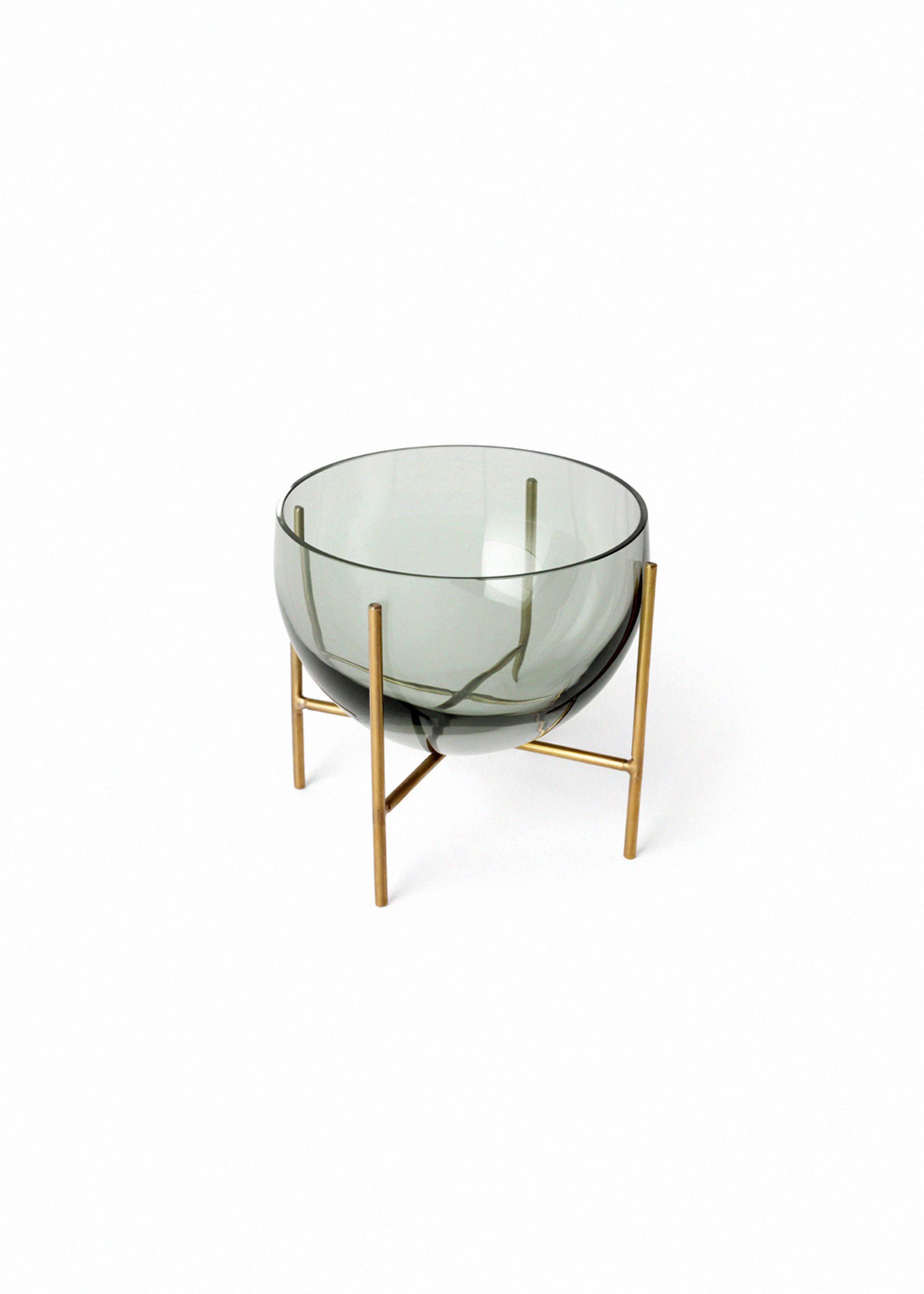 MENU - Vase - Èchasse Bowl - Small - Smoked / Brushed Brass