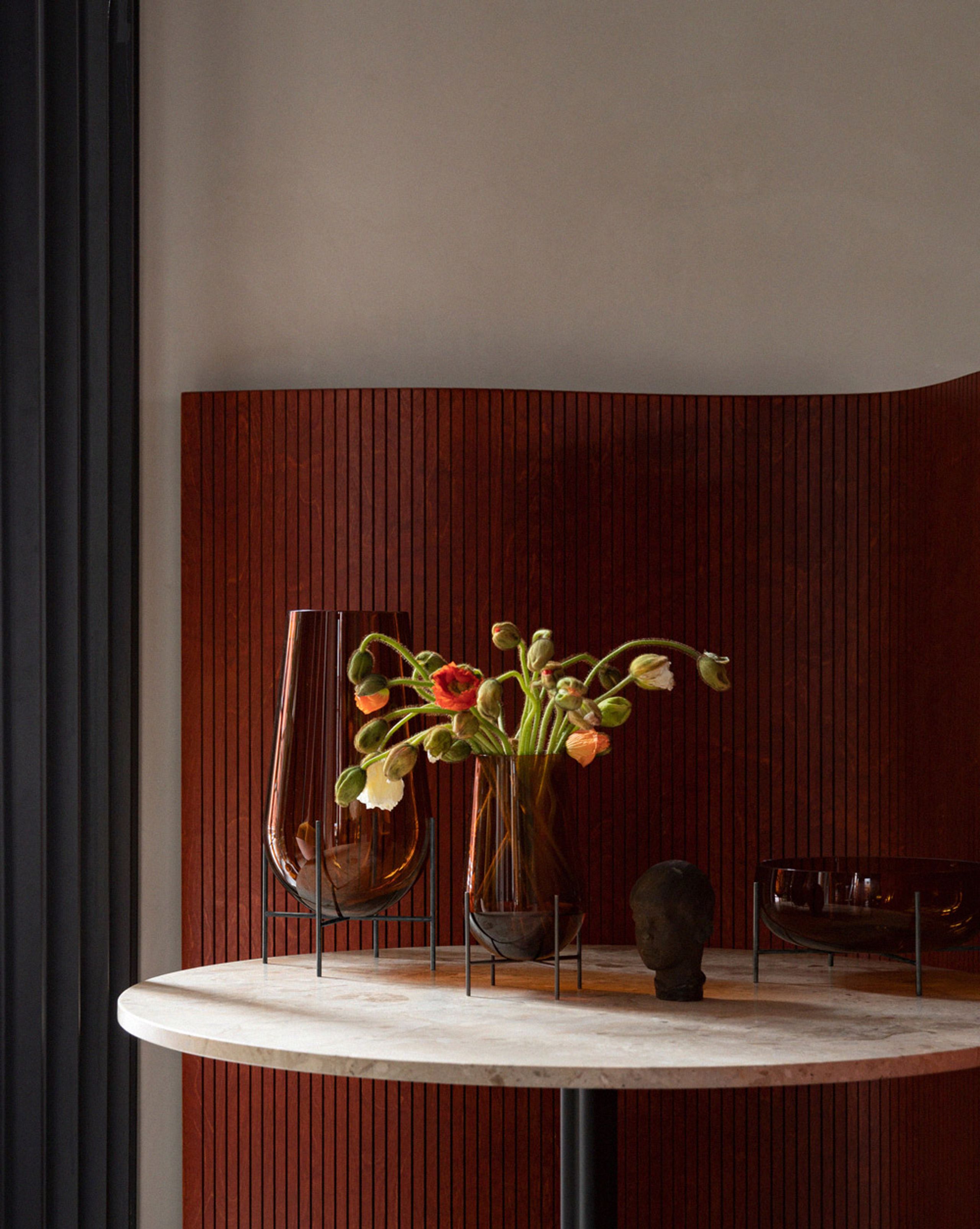 MENU - Vase - Èchasse Vase - Large - Amber / Bronzed Brass