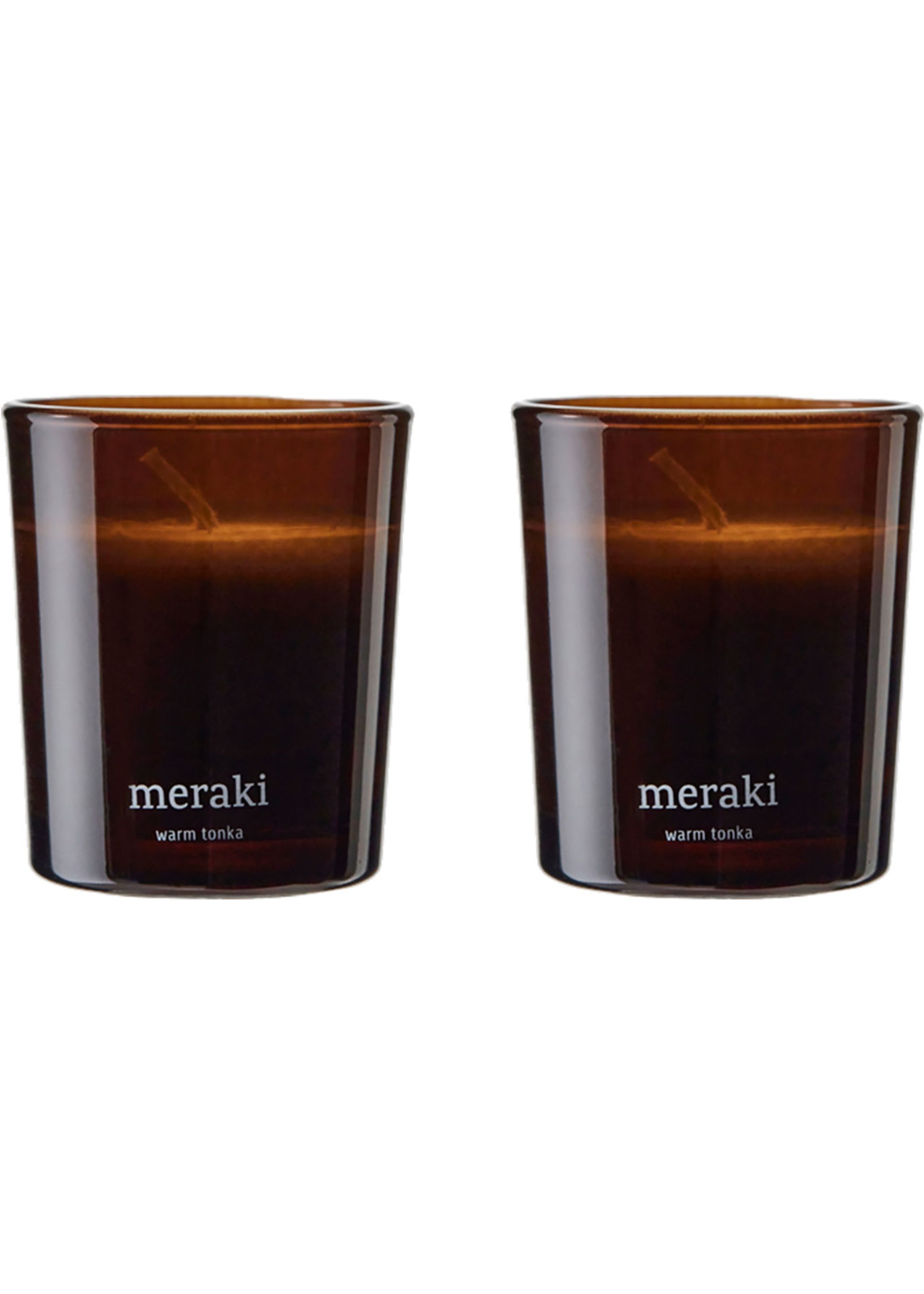 Meraki - Duftkerzen - Duftlys, 2-pak - Warm tonka, Brown