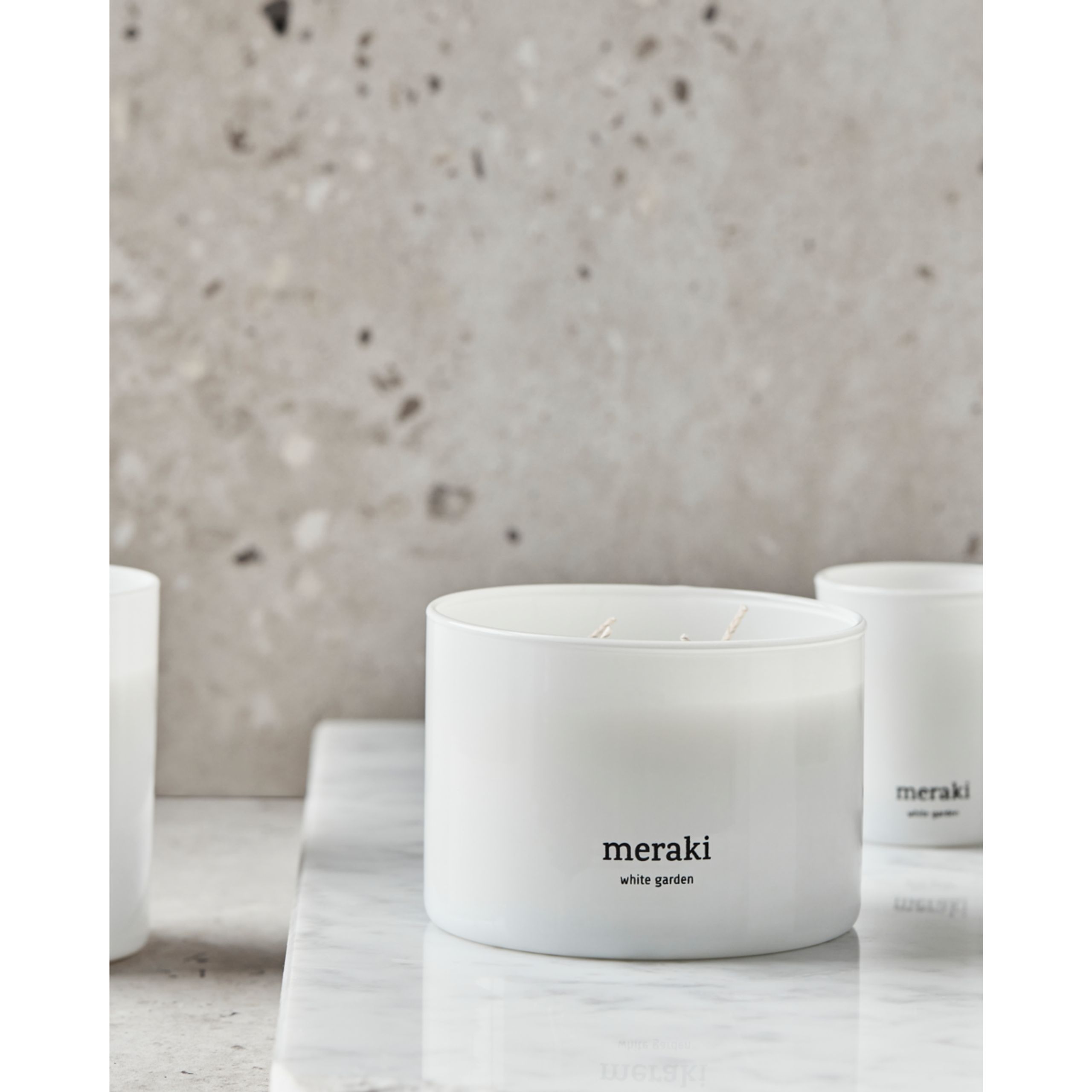 Meraki - Bougies parfumées - Duftlys, White Garden - White