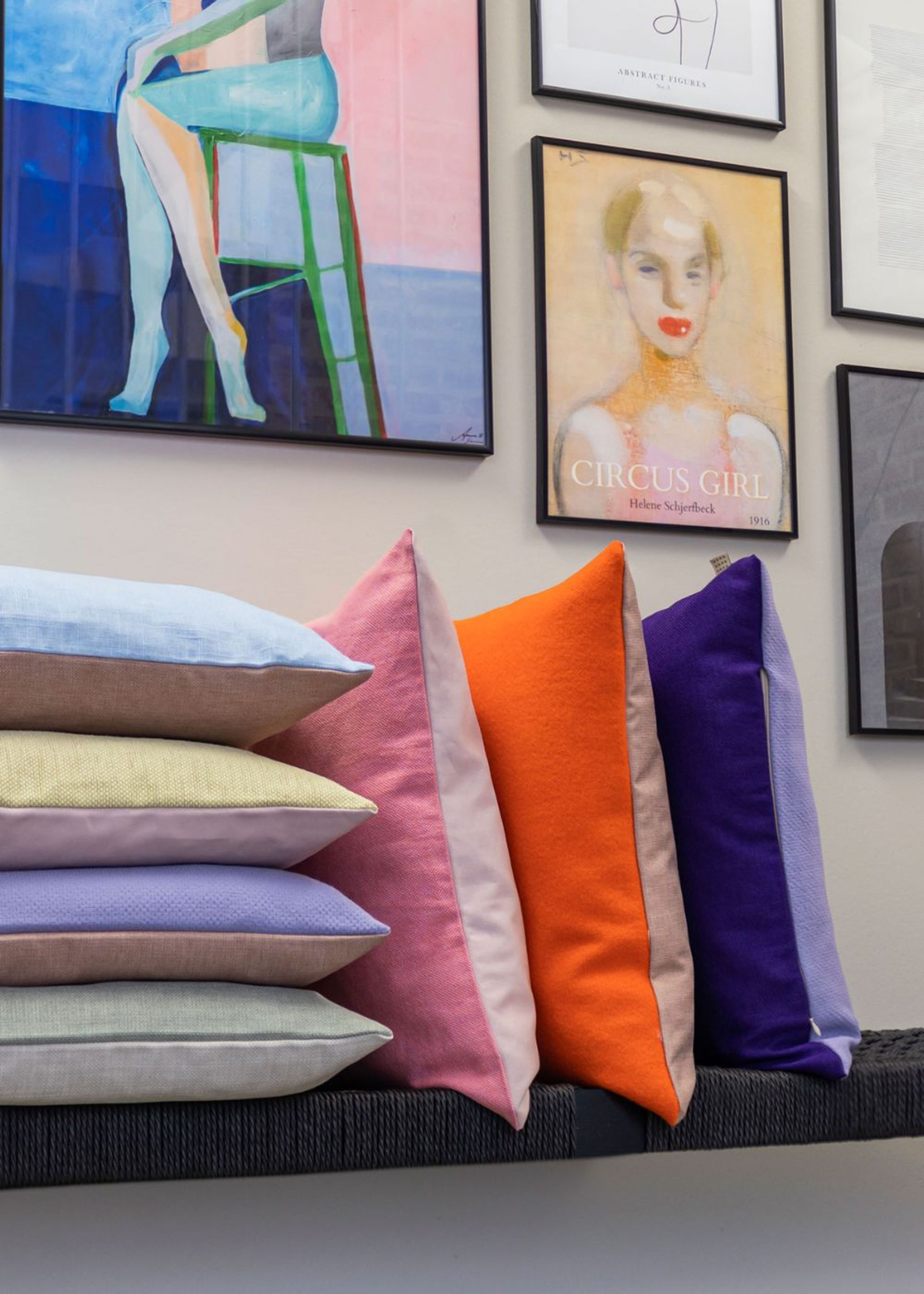 Mette Ditmer - Kissen - SPECTRUM Cushion - Yellow/Rose