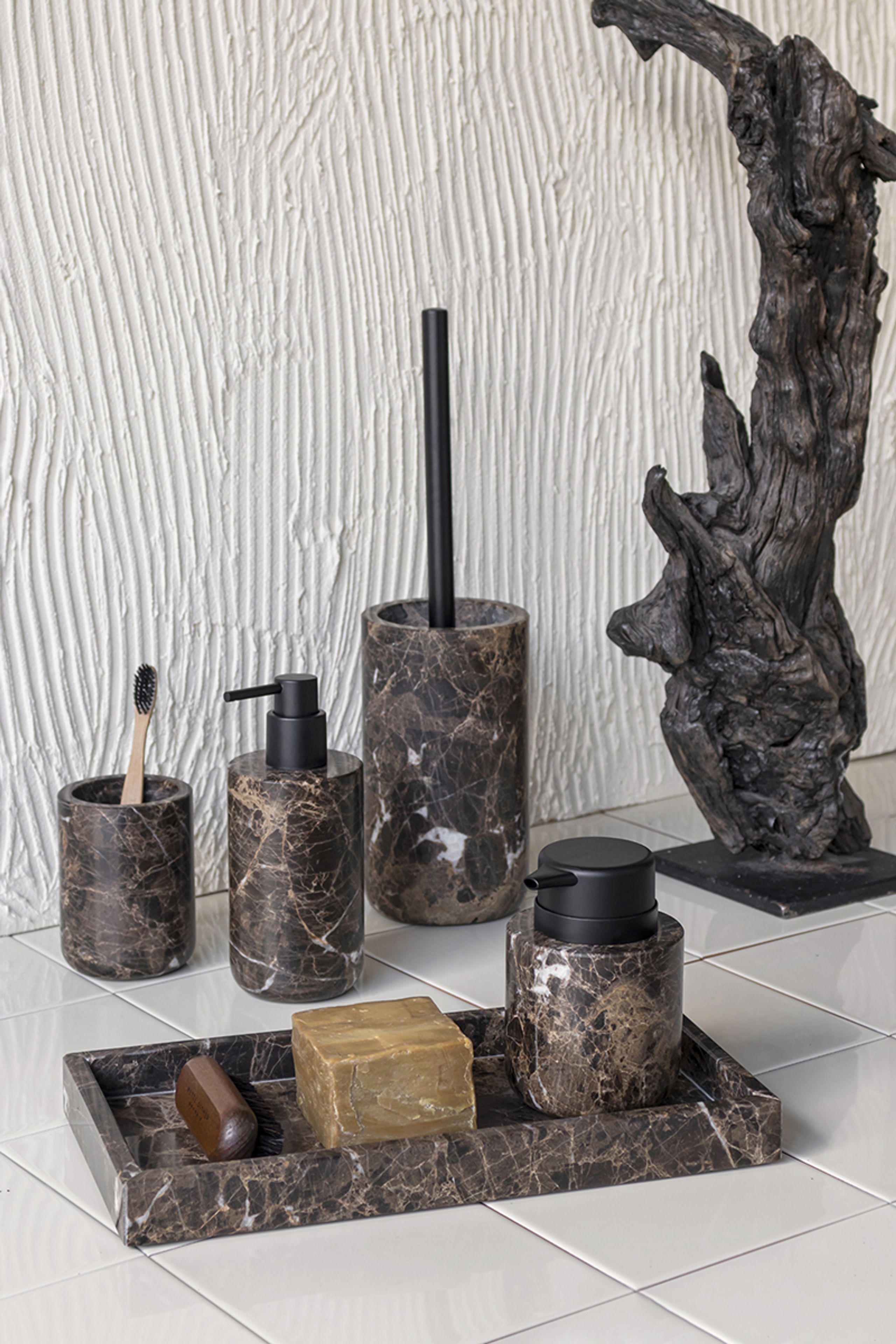 Mette Ditmer - Pojemnik na mydło - MARBLE Dispenser - Brown - Low