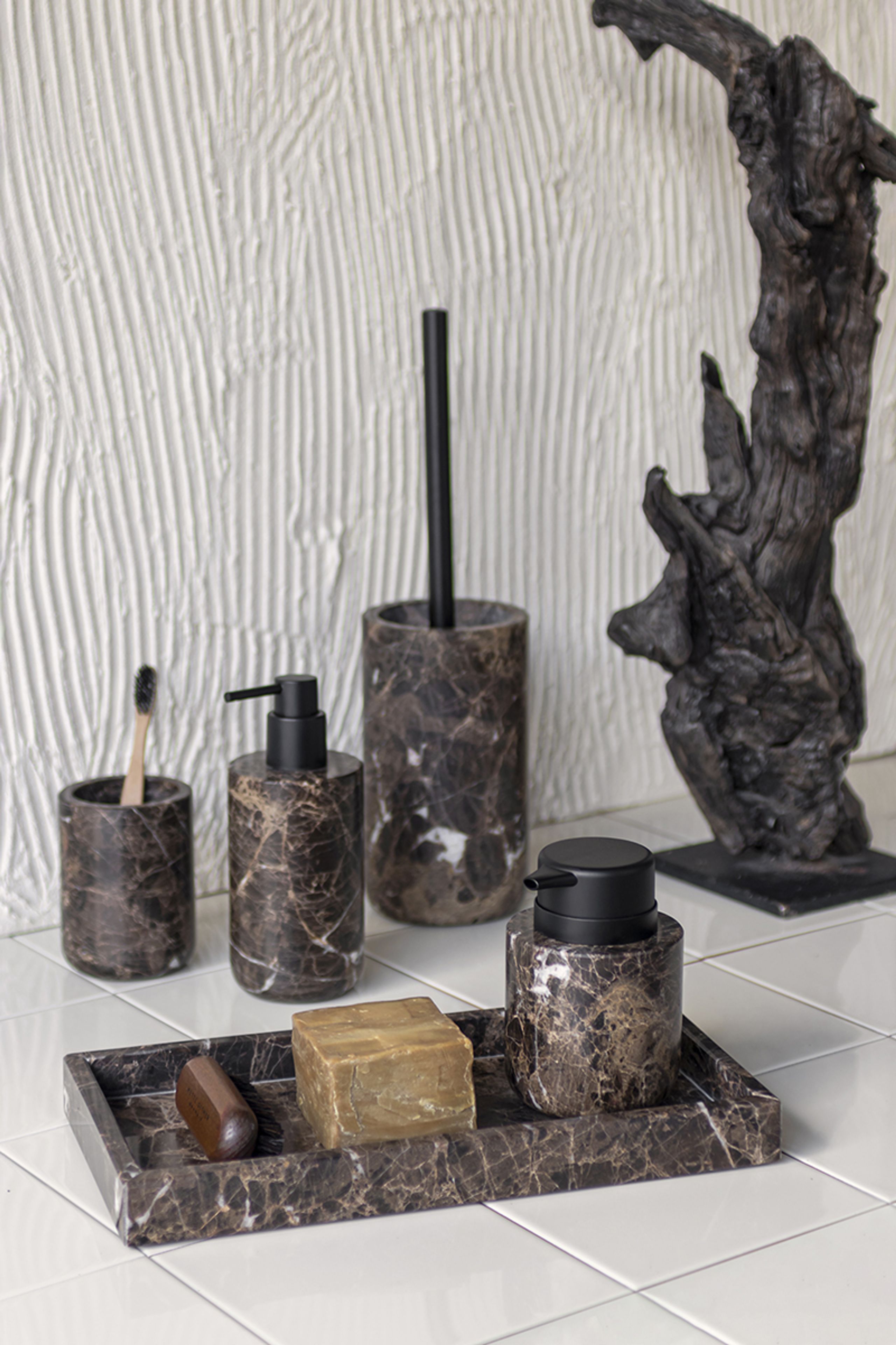 Mette Ditmer - Sæbeholder - MARBLE Dispenser - Brown - Tall