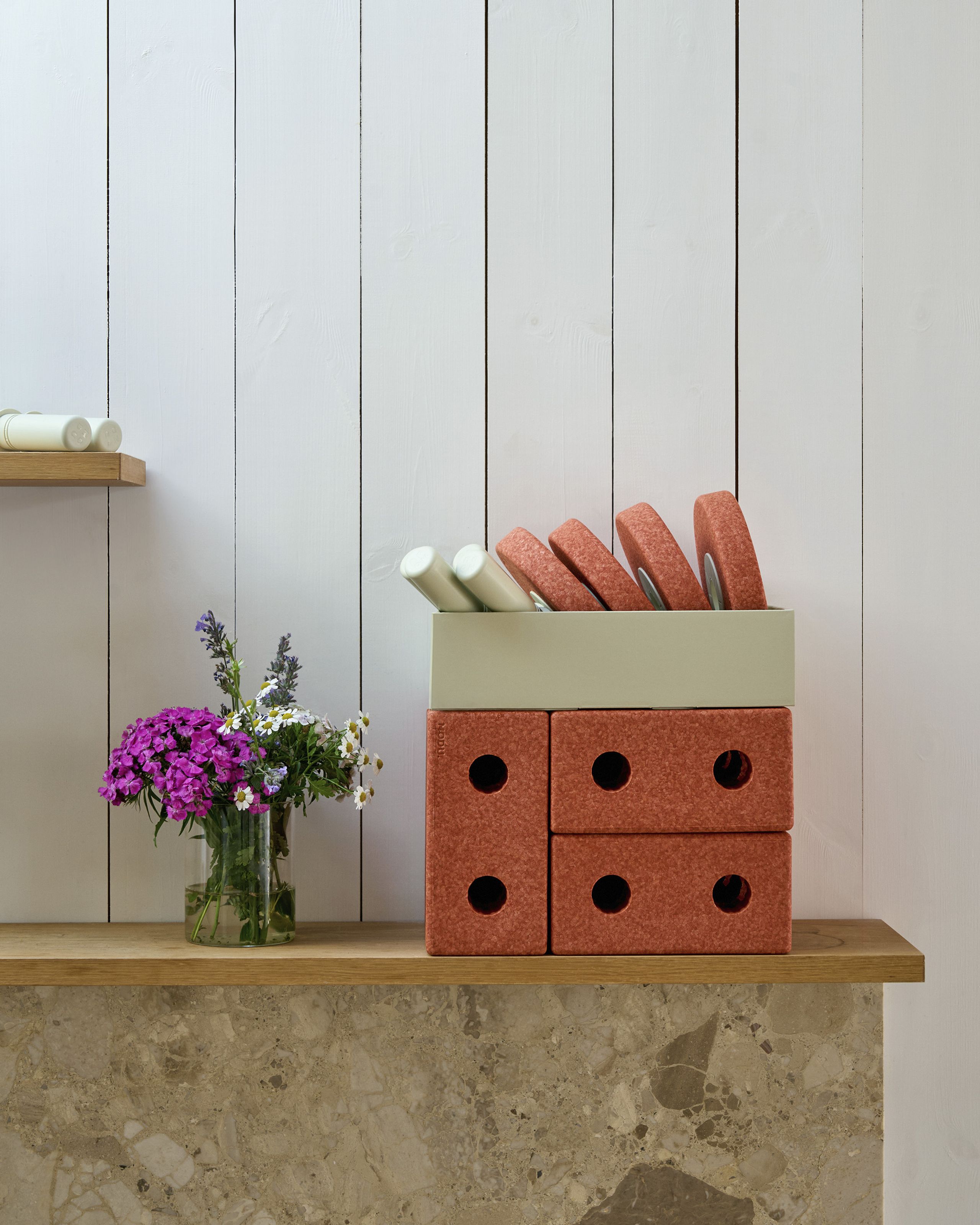 MODU - Legetøj - 3-in-1 Baby Walker - Burnt Orange / Dusty Green