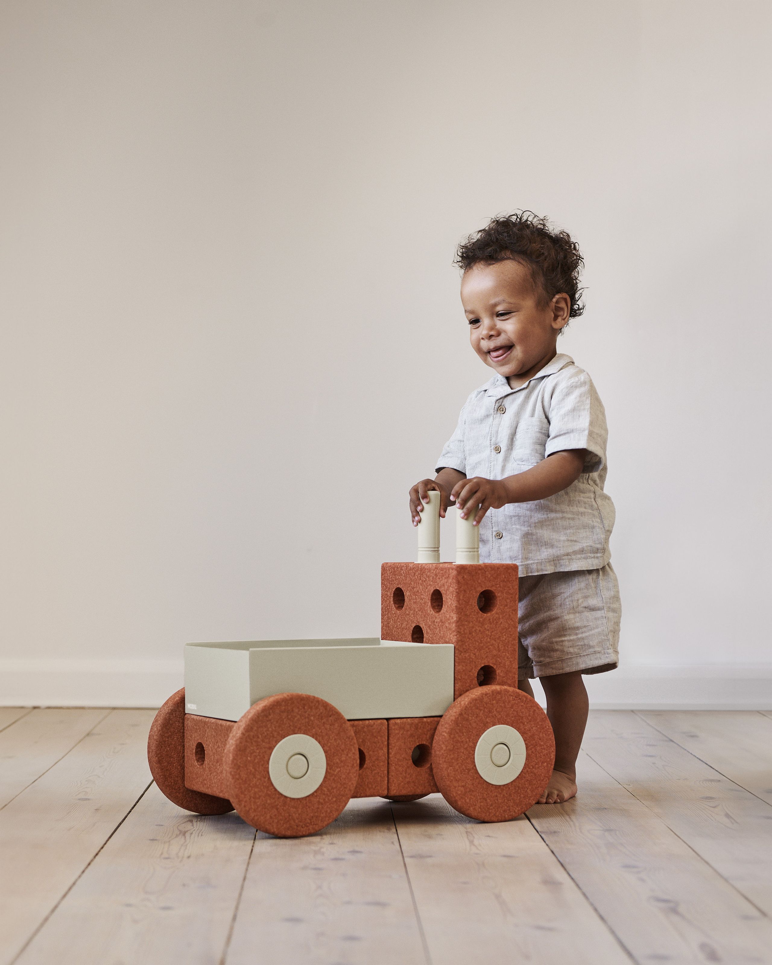 MODU - Legetøj - 3-in-1 Baby Walker - Burnt Orange / Dusty Green