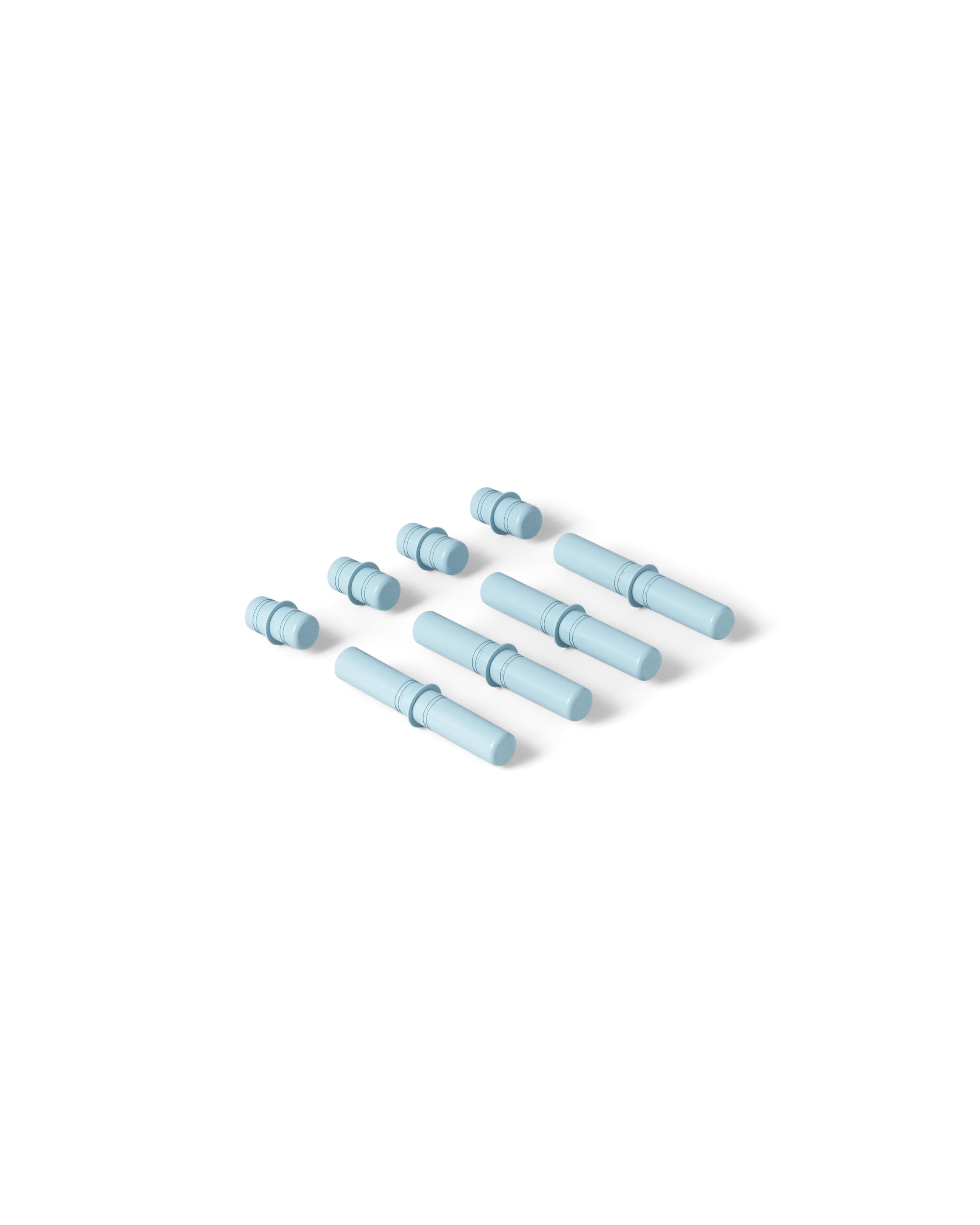 MODU - Spielzeug - 8x Connector Pegs - Sky Blue