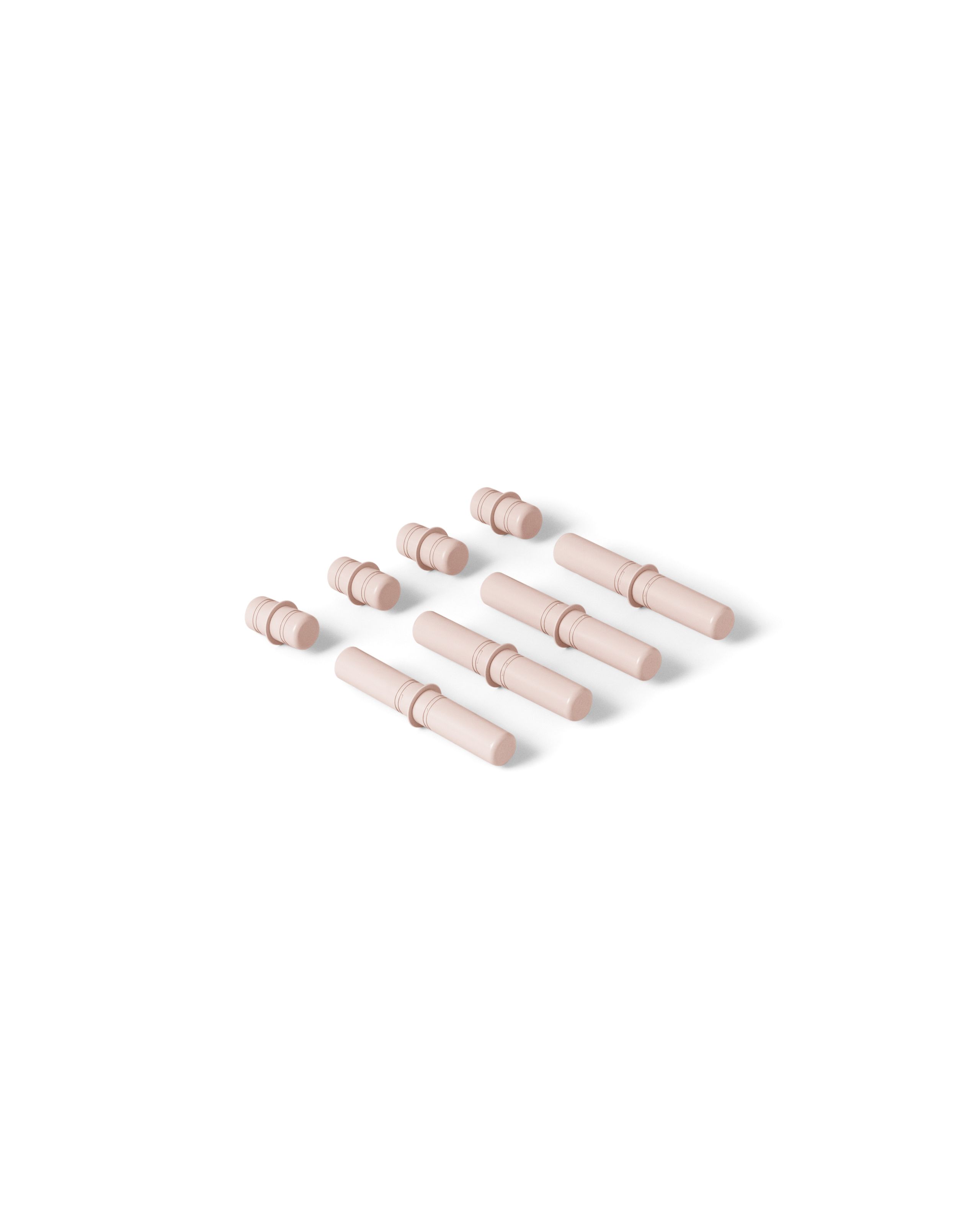 MODU - Spielzeug - 8x Connector Pegs - Soft Rose