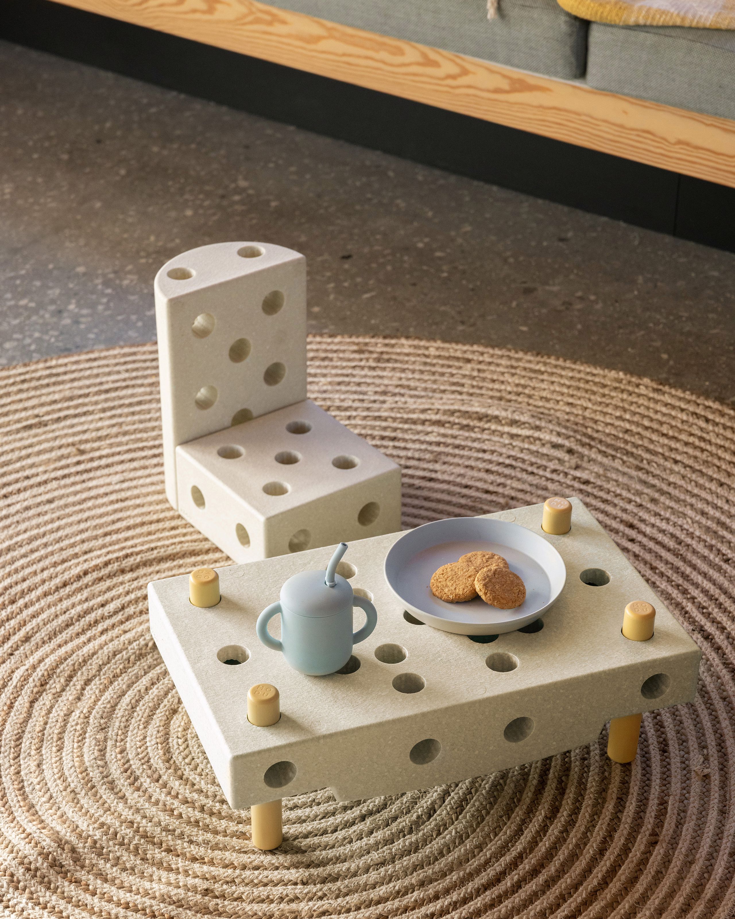 MODU - Spielzeug - Curiosity Set - Sand Grey / Honey Yellow