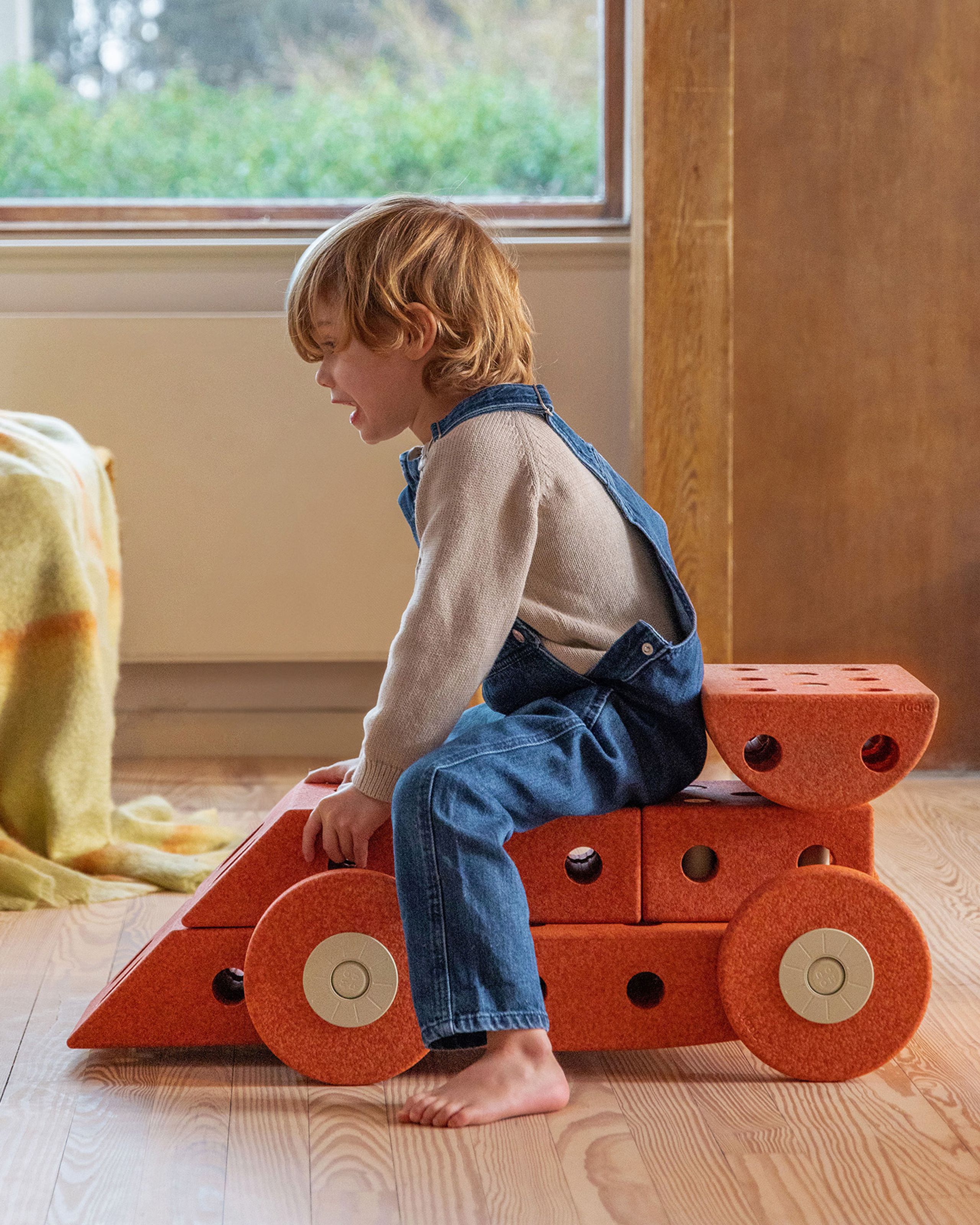 MODU - Spielzeug - 4x Foam Wheels - Burnt Orange / Dusty Green