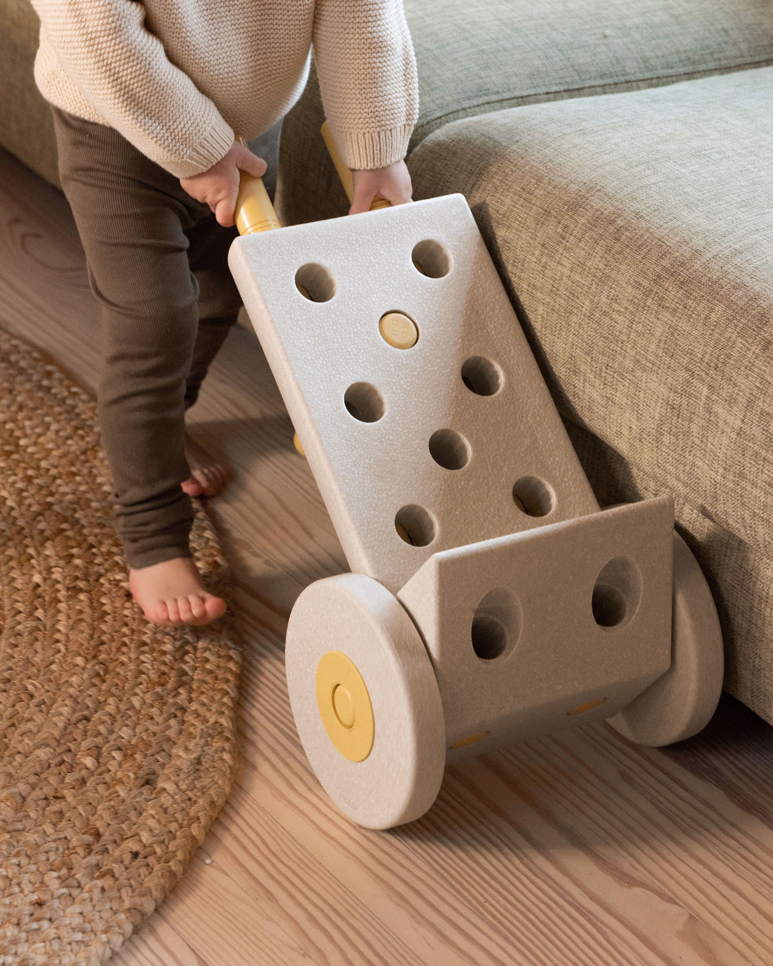 MODU - Spielzeug - 4x Foam Wheels - Sand Grey / Honey Yellow