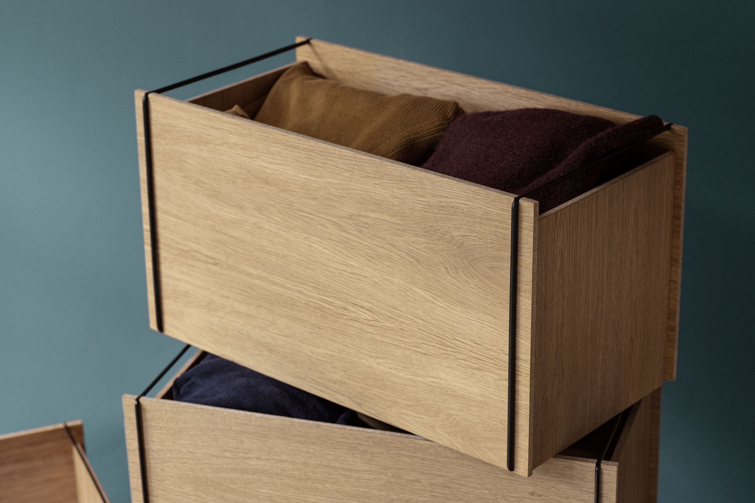 Moebe - Boxes - Storage box - Oak / White