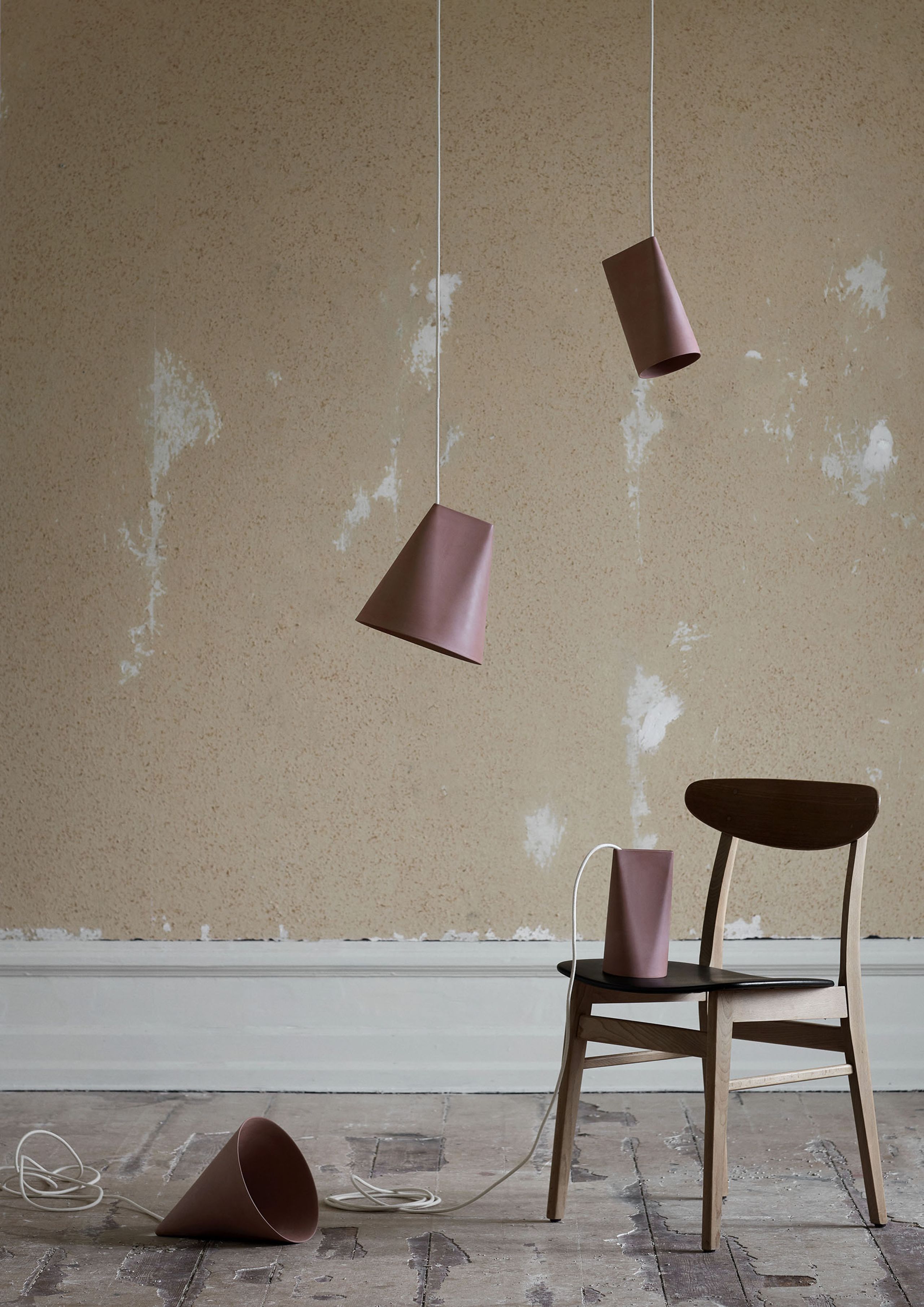 MOEBE - Lampe - Ceramic Pendant - Wide - Light Grey