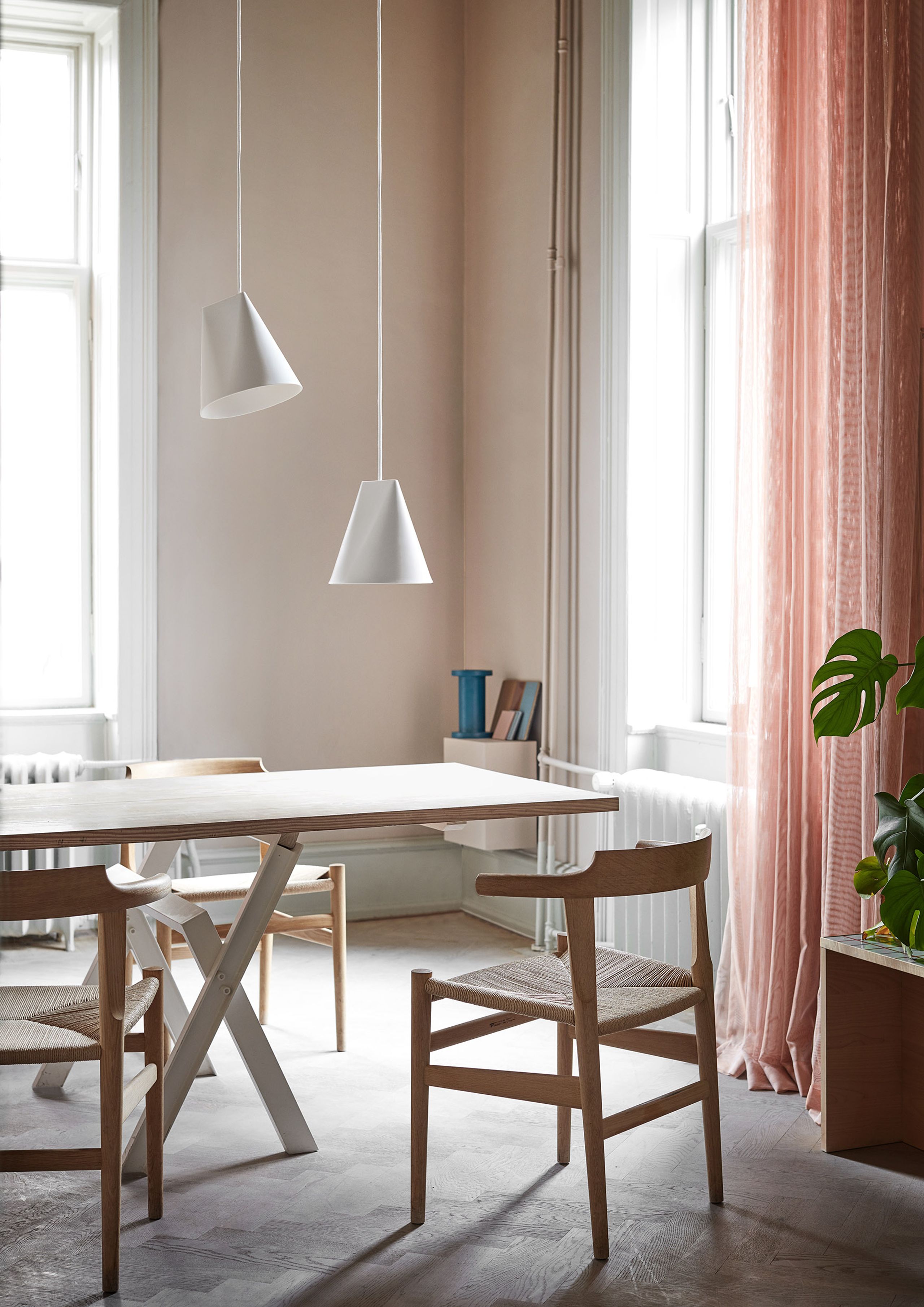 MOEBE - Lampe - Ceramic Pendant - Wide - White