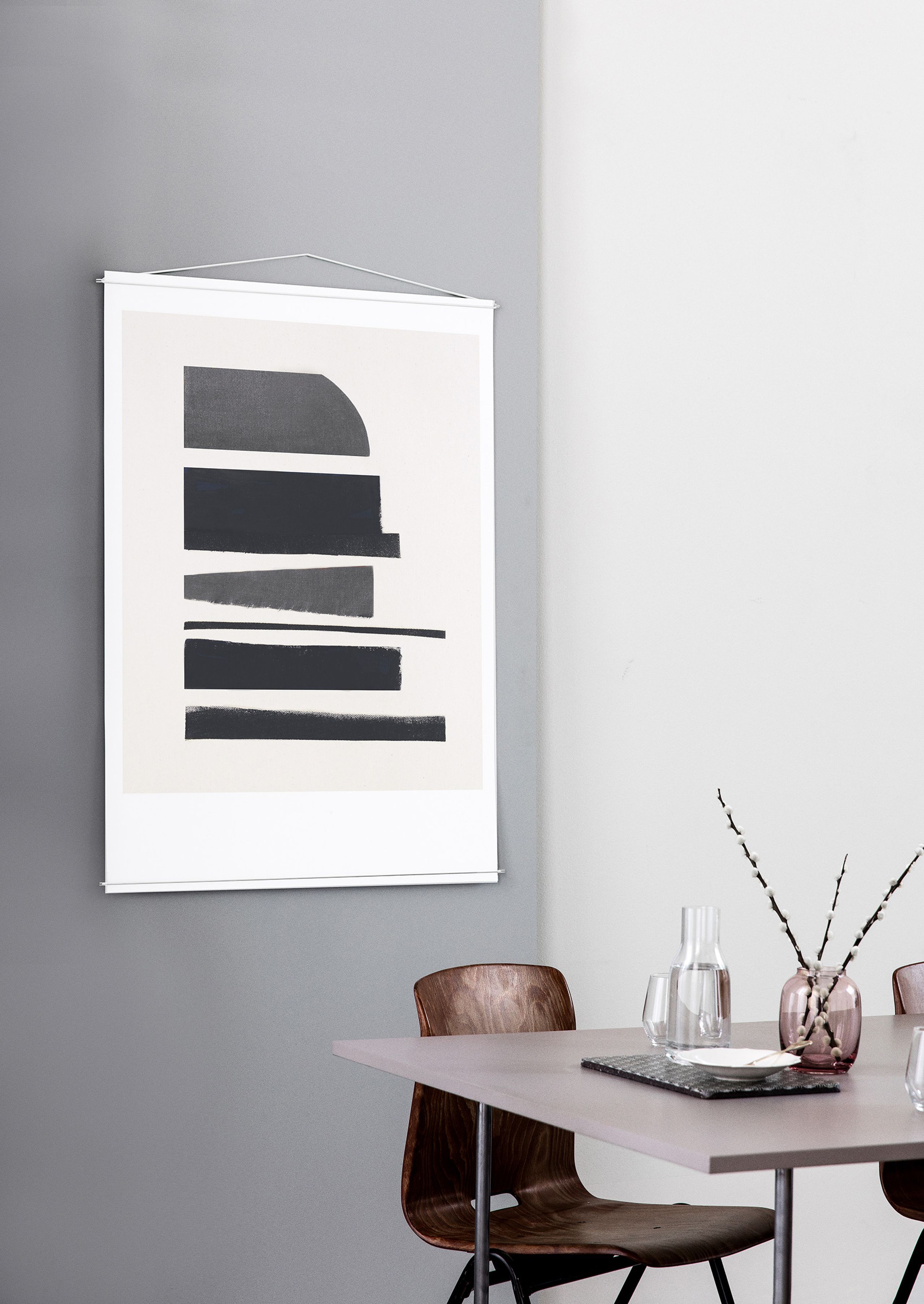 MOEBE - Candlestick - Poster Hanger - Small - Black