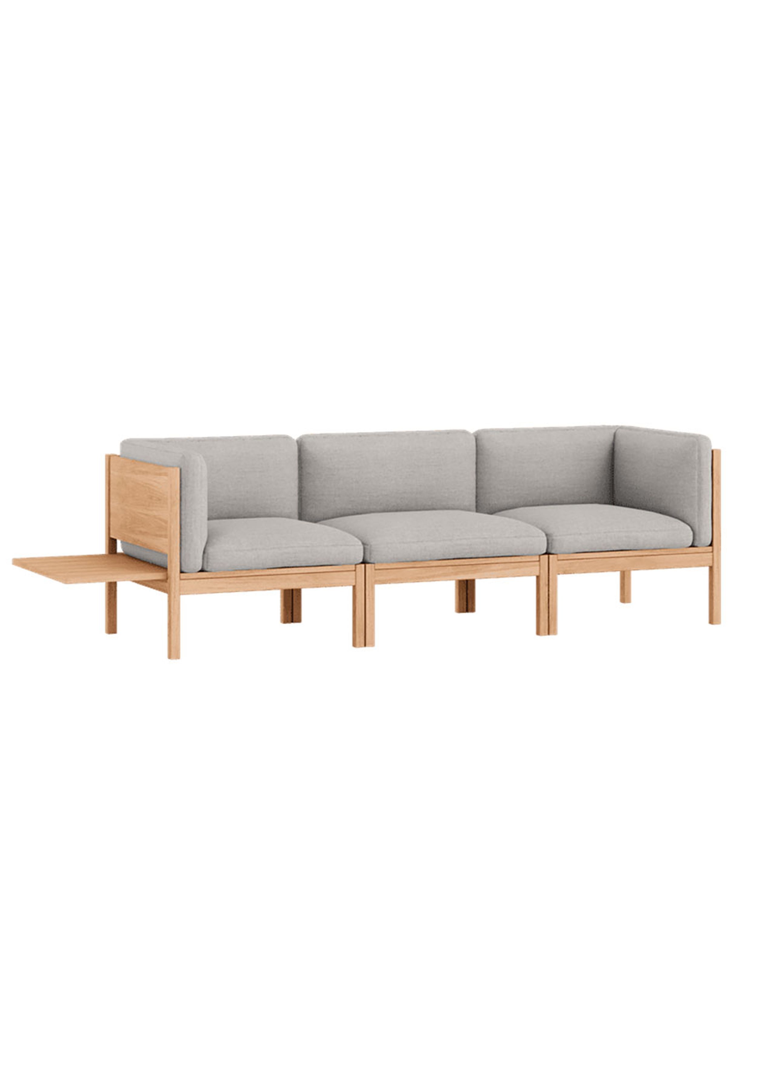 MOEBE - Modulární pohovka - 3 Seater Sofa With Sides + 1 Side Table - ​​The MOEBE Modular Sofa - Autumn 101 / Oak