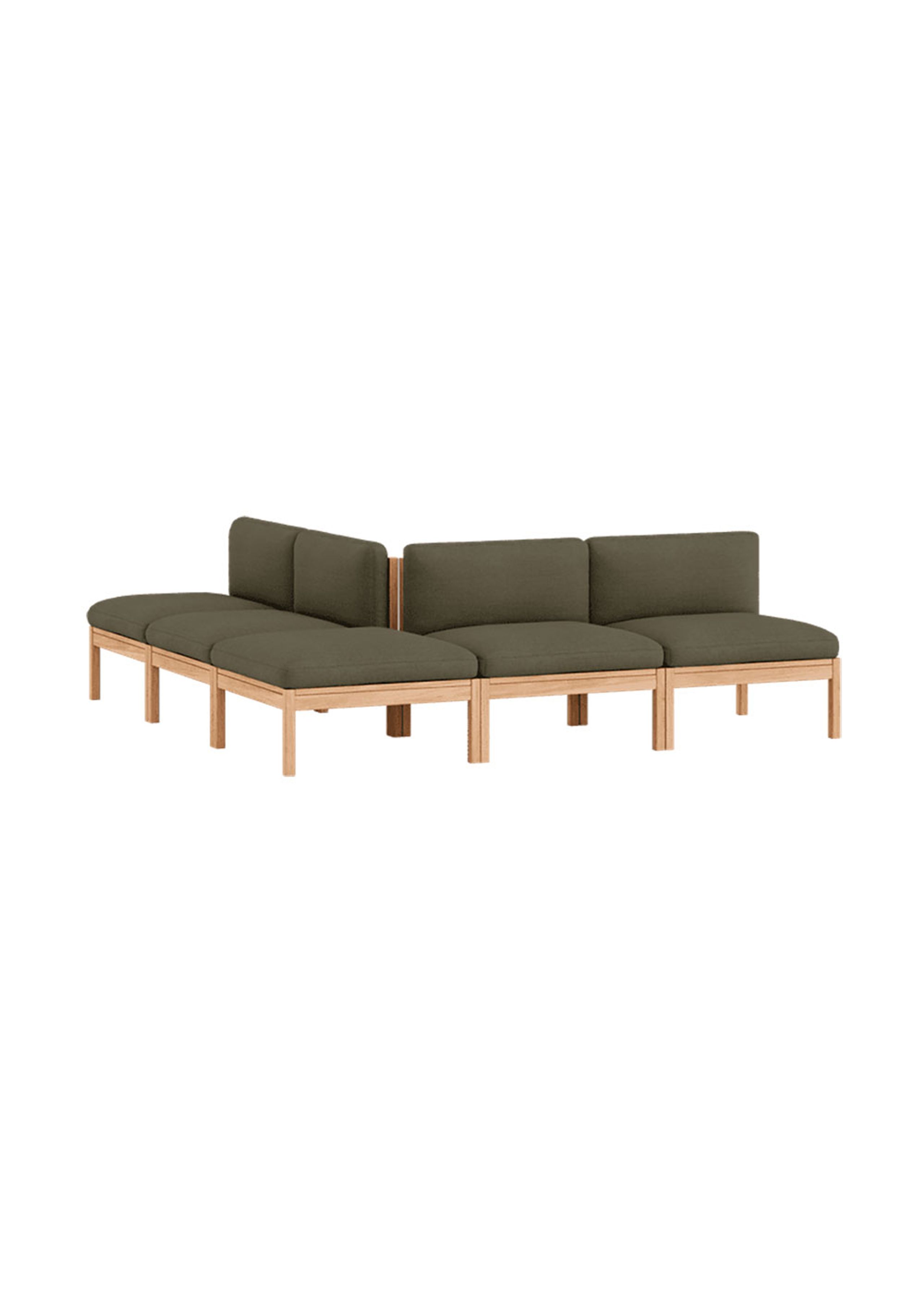 MOEBE - Canapé modulaire - Mixed Combination C - The MOEBE Modular Sofa - Re-Wool 977 / Oak