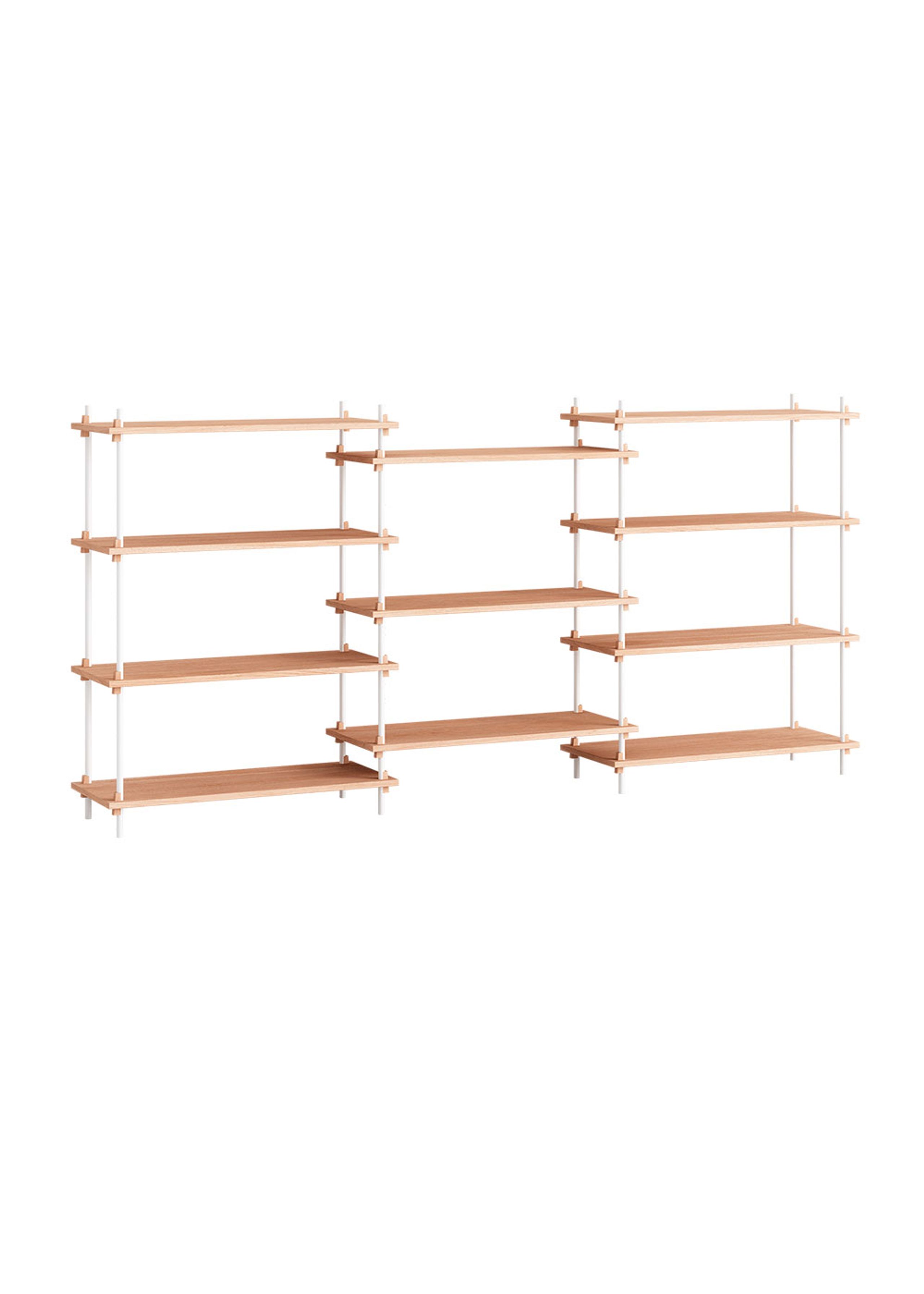 MOEBE - Reol - Shelving system - S.115.3.A - Egetræ / Hvid