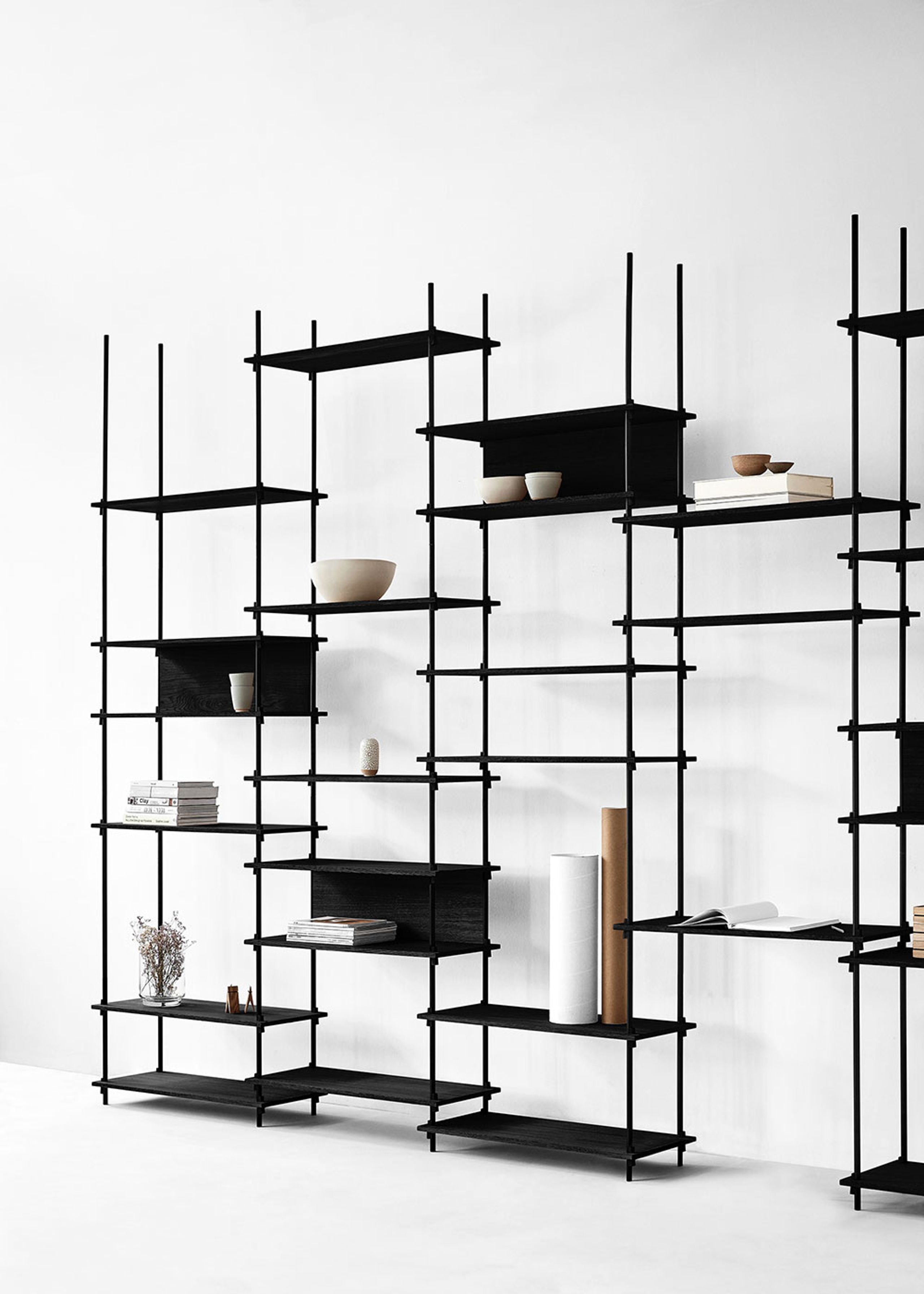 MOEBE - Étagère - Shelving system - S.200.3.A - Black / Black
