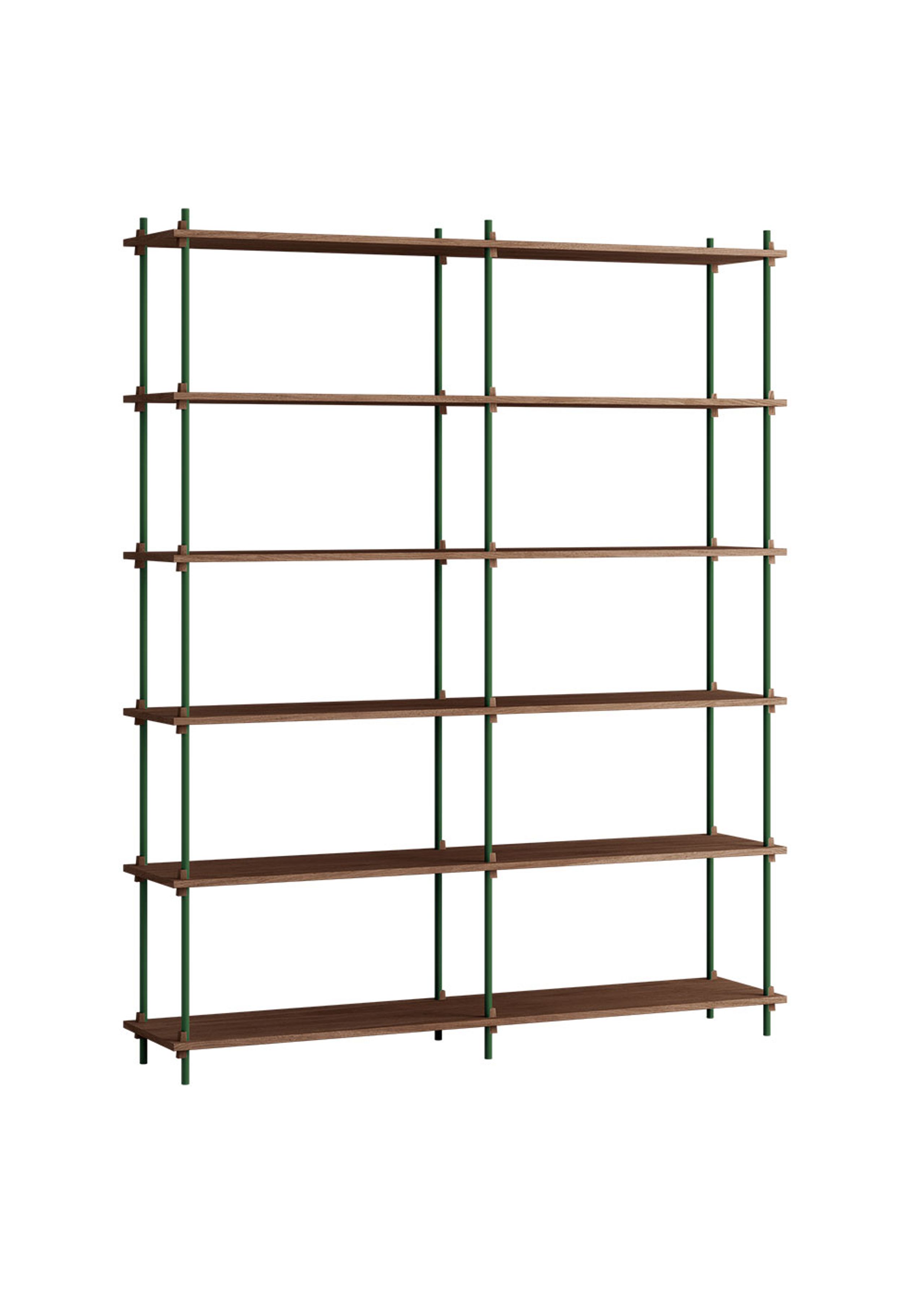 MOEBE - Reol - Shelving system - S.200.2.B - Røget Egetræ / Pine Green