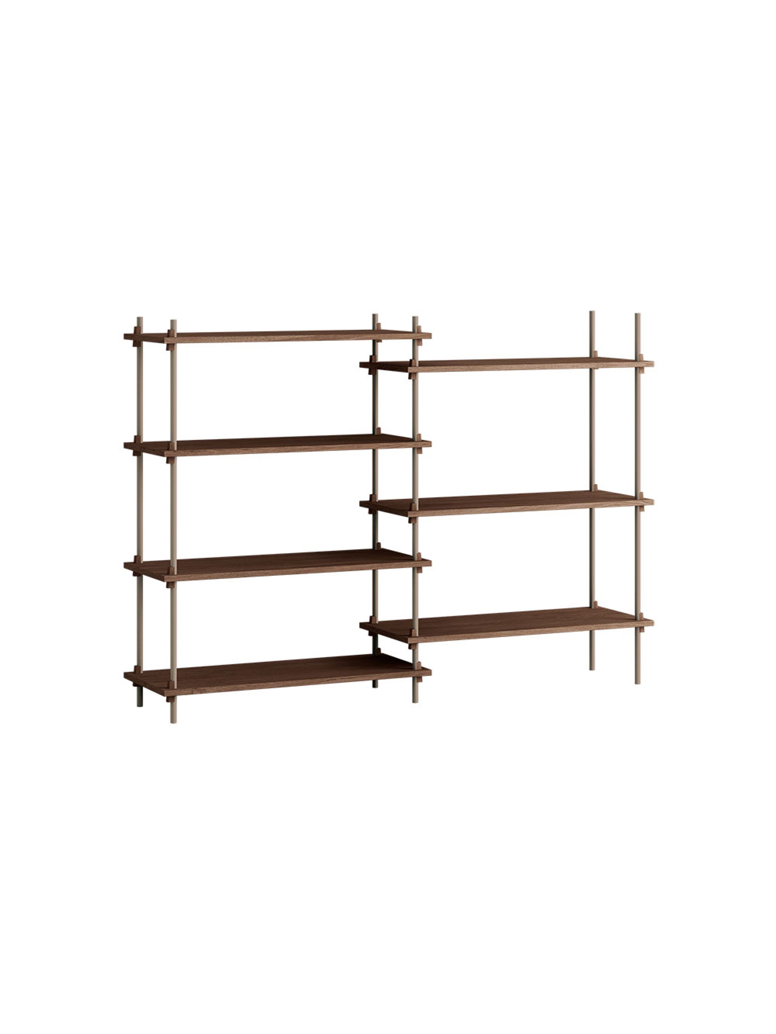 MOEBE - Display - Shelving system - S.115.2.A - Smoked Oak / Warm Grey