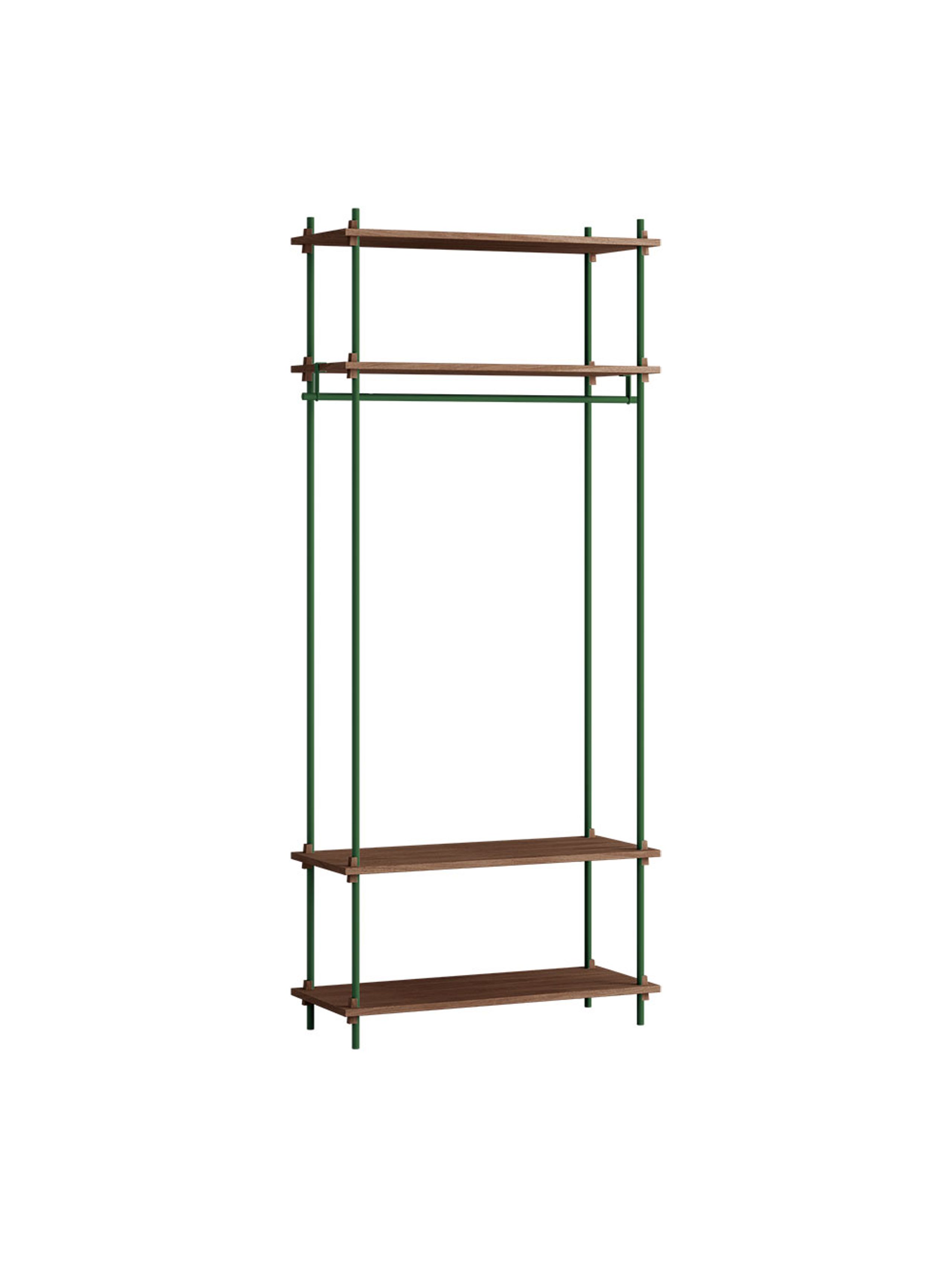 MOEBE - Reol - Shelving system - S.200.1.F - Røget Egetræ / Pine Green