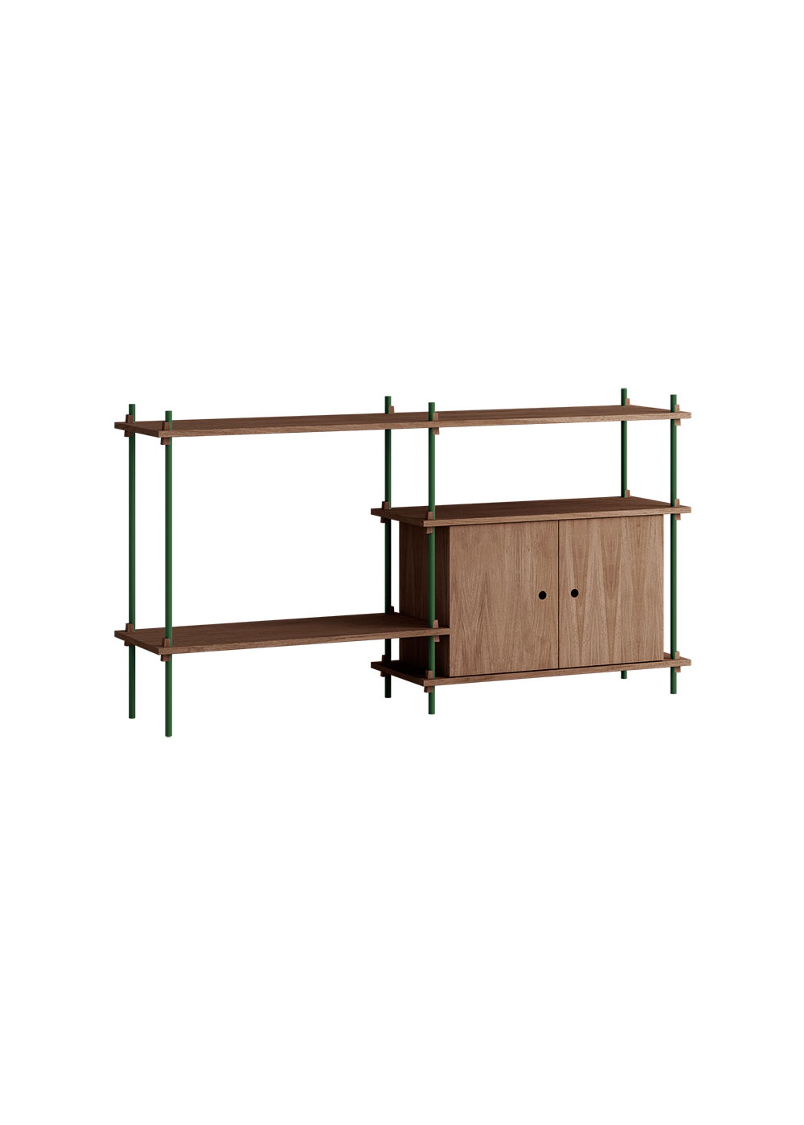 MOEBE - Reol - Shelving system - S.85.2.C - Røget Egetræ / Pine Green