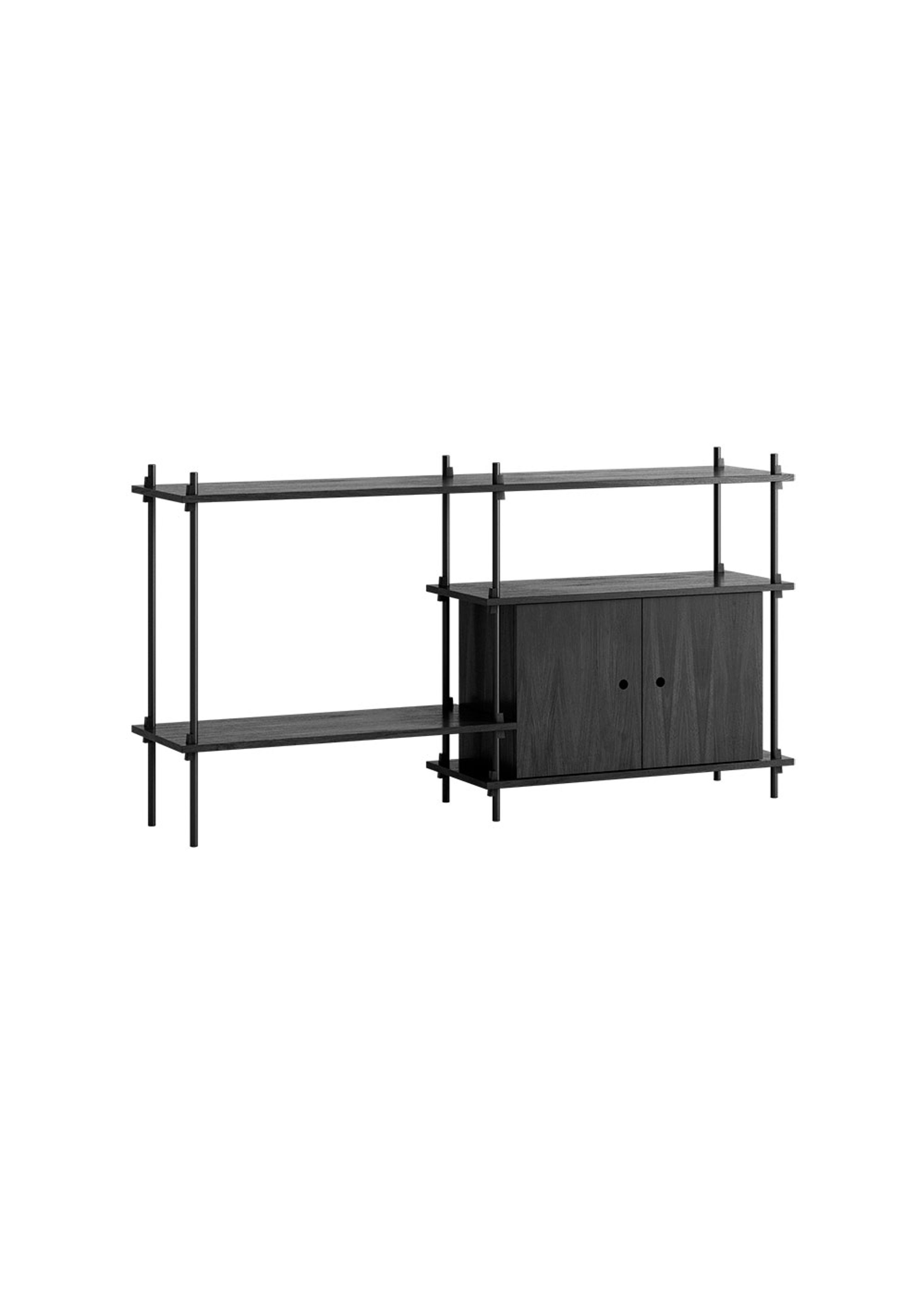 MOEBE - Display - Shelving system - S.85.2.C - Black / Black