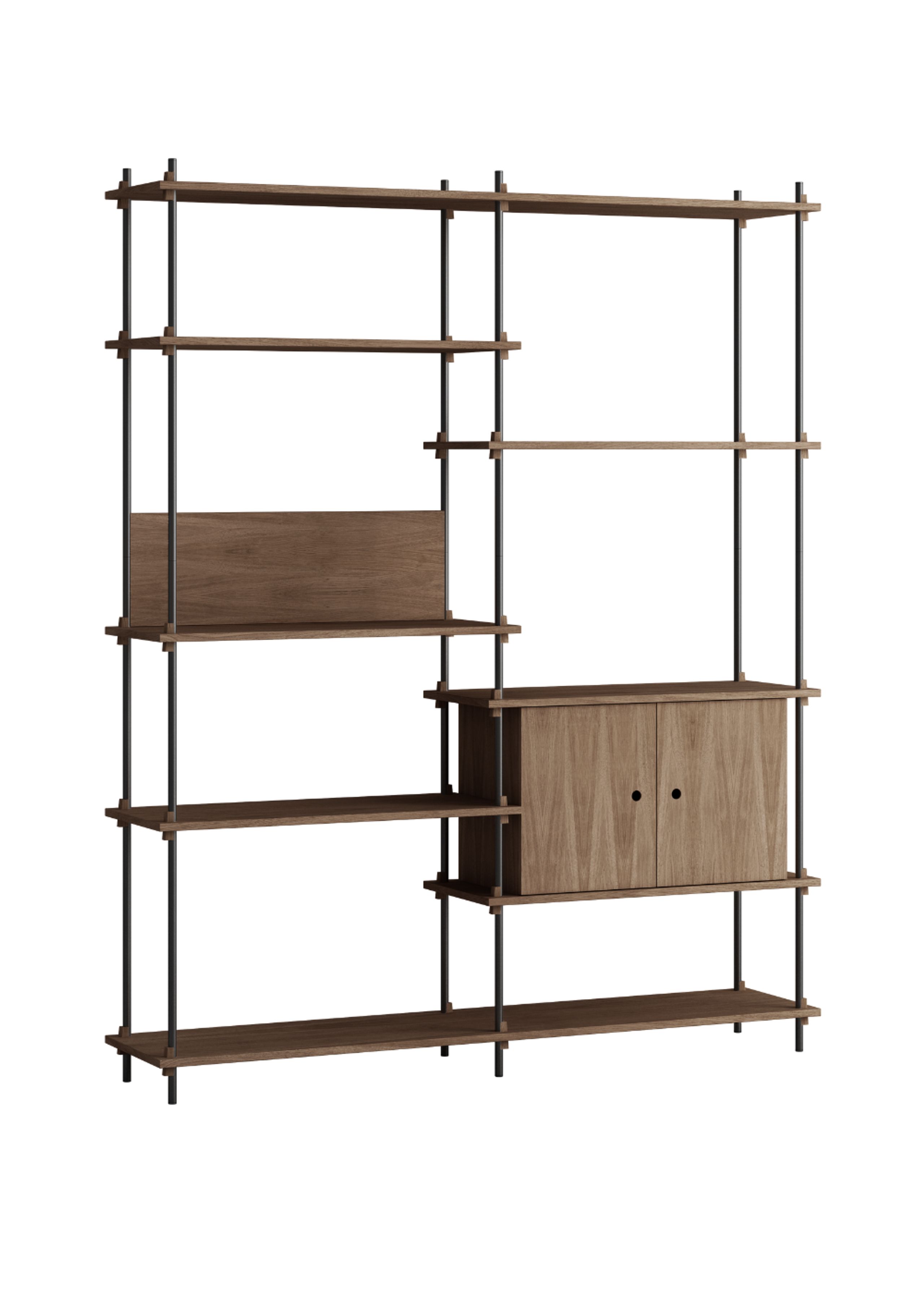 MOEBE - Reolsystem - S.200.2.C. - Smoked Oak / Black