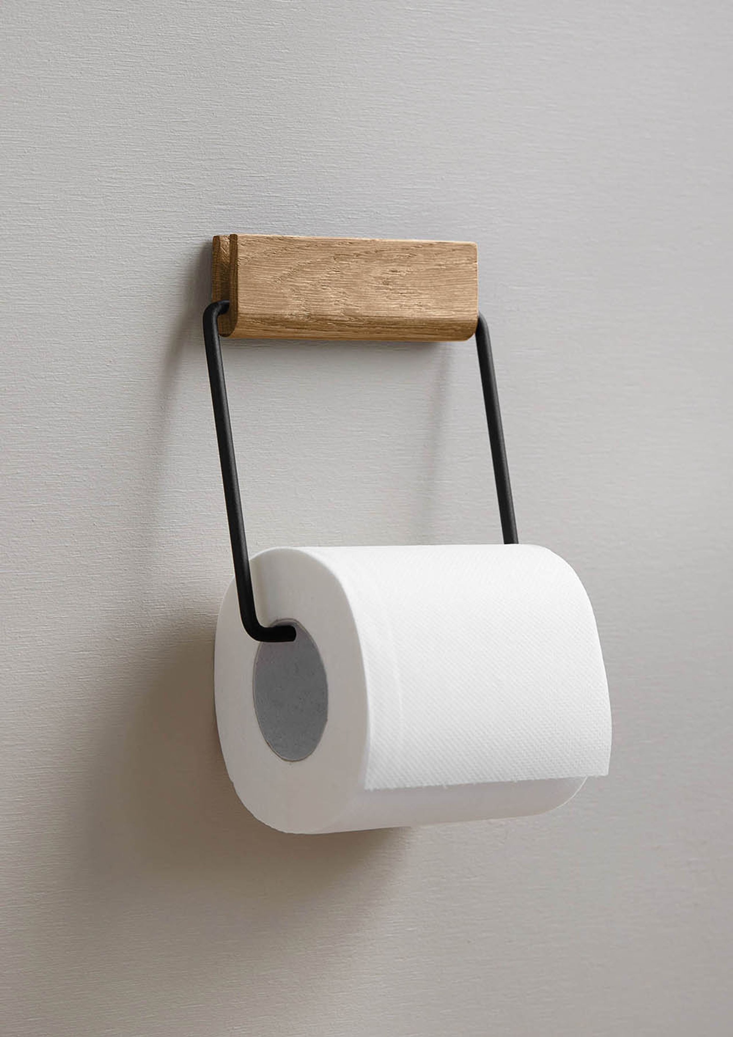 MOEBE - Toilettenpapierhalter - Toilet Roll Holder - Oak/Black