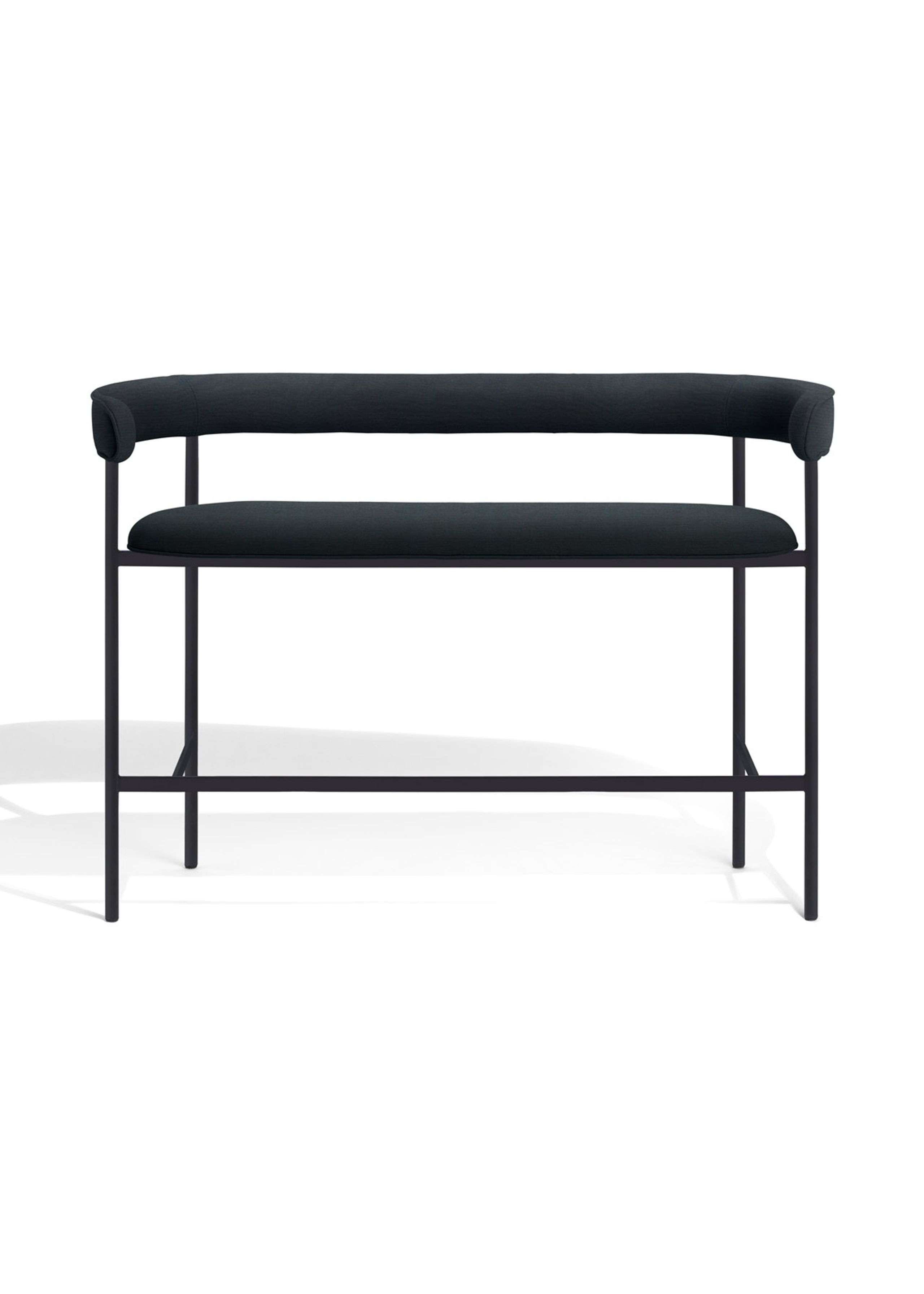 Møbel Copenhagen - 2 Person Sofa - Font Bar Sofa - Black with a hint of Blue Remix 196 - Black Frame