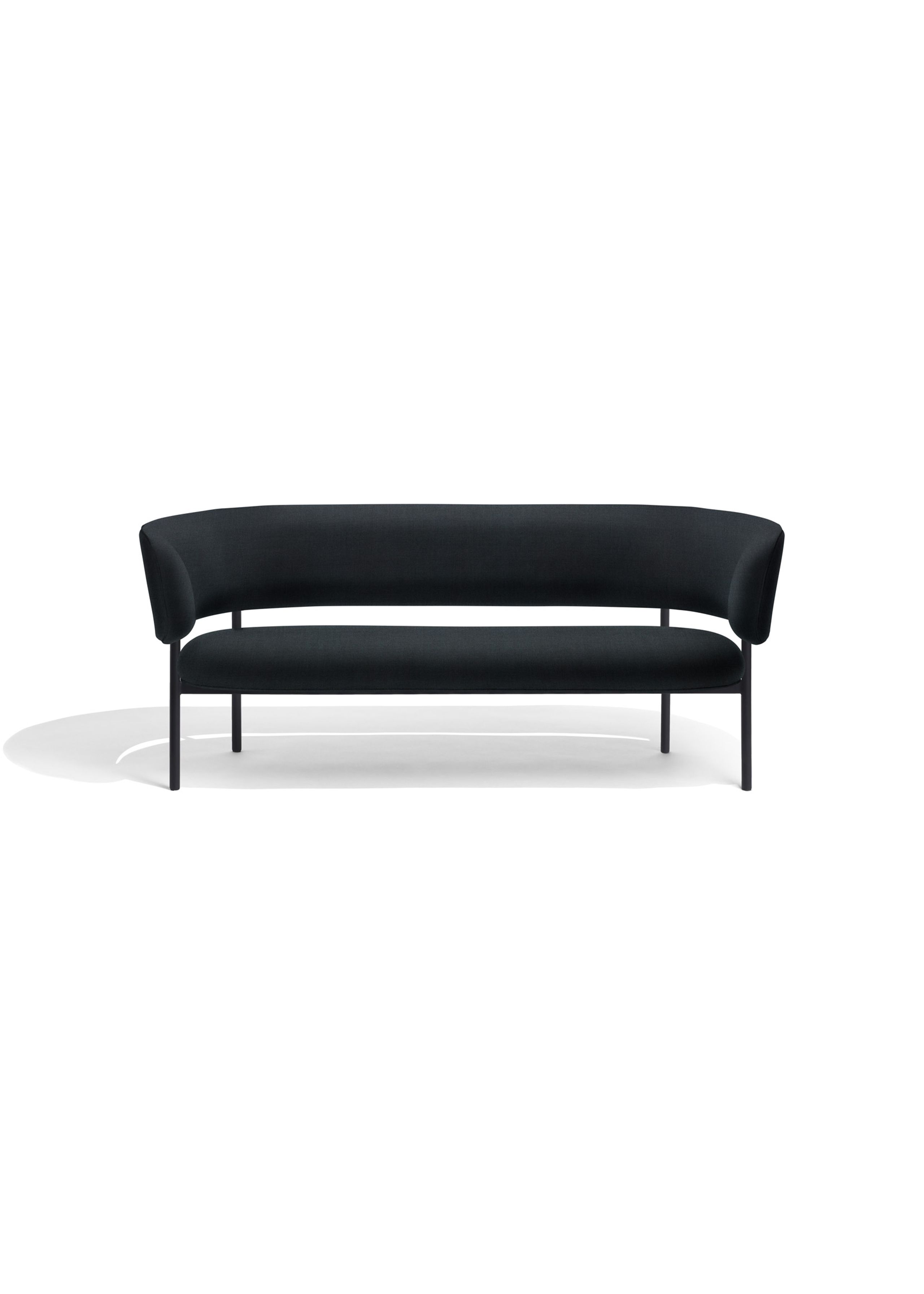 Møbel Copenhagen - Canapé 3 personnes - Font Lounge Sofa - Black with a hint of Blue Remix 196 - Black Frame
