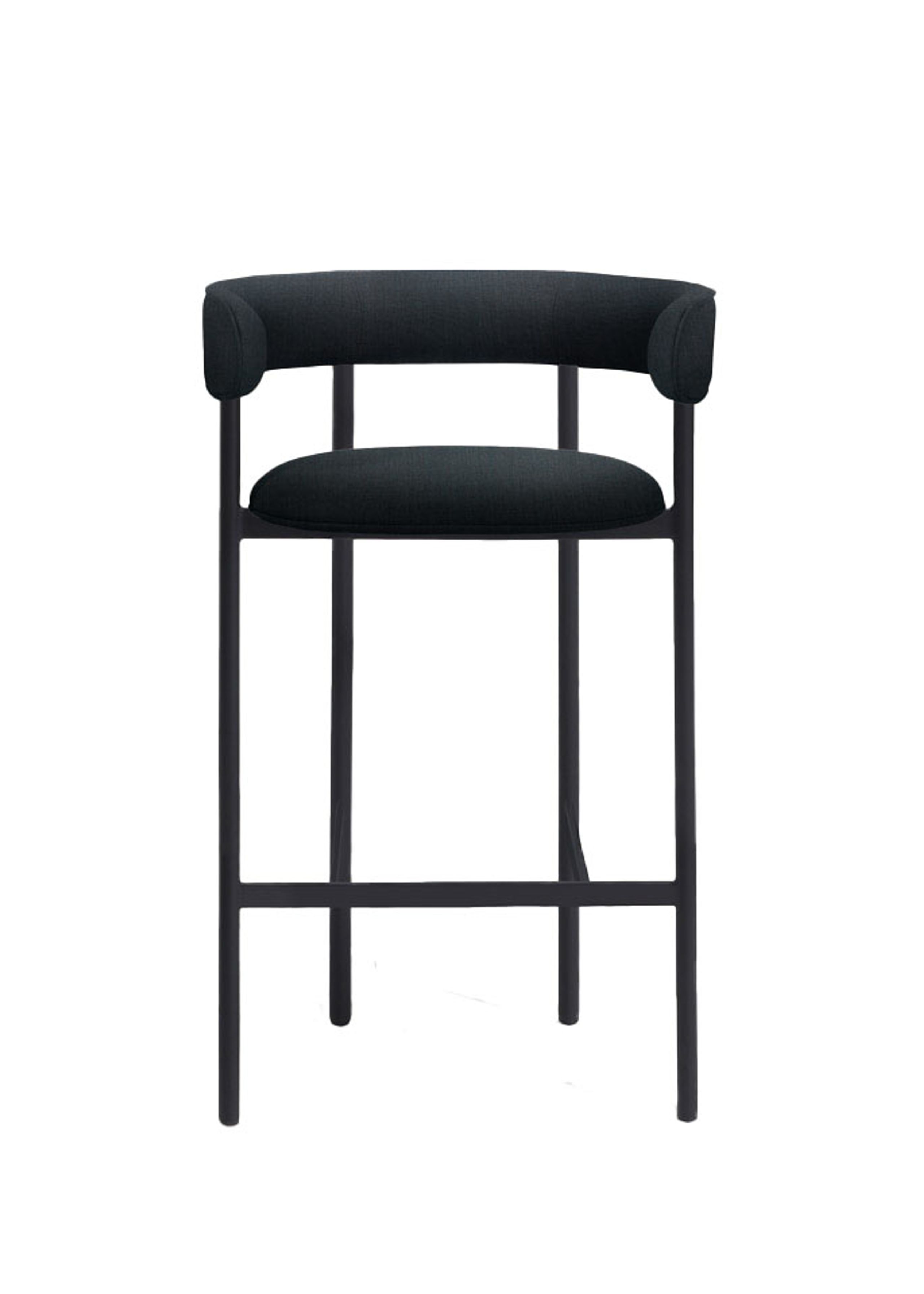Møbel Copenhagen - Barstol - Font Bar Armstool - Black with a hint of Blue Remix 196 - Black Frame
